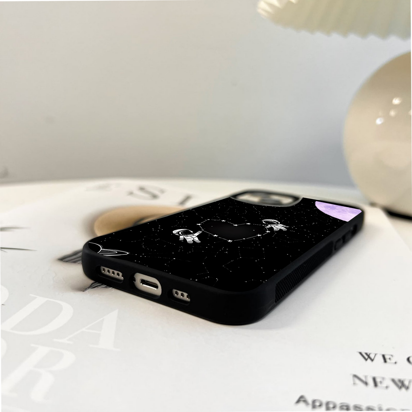 Astronaut Love Lines Glass Case