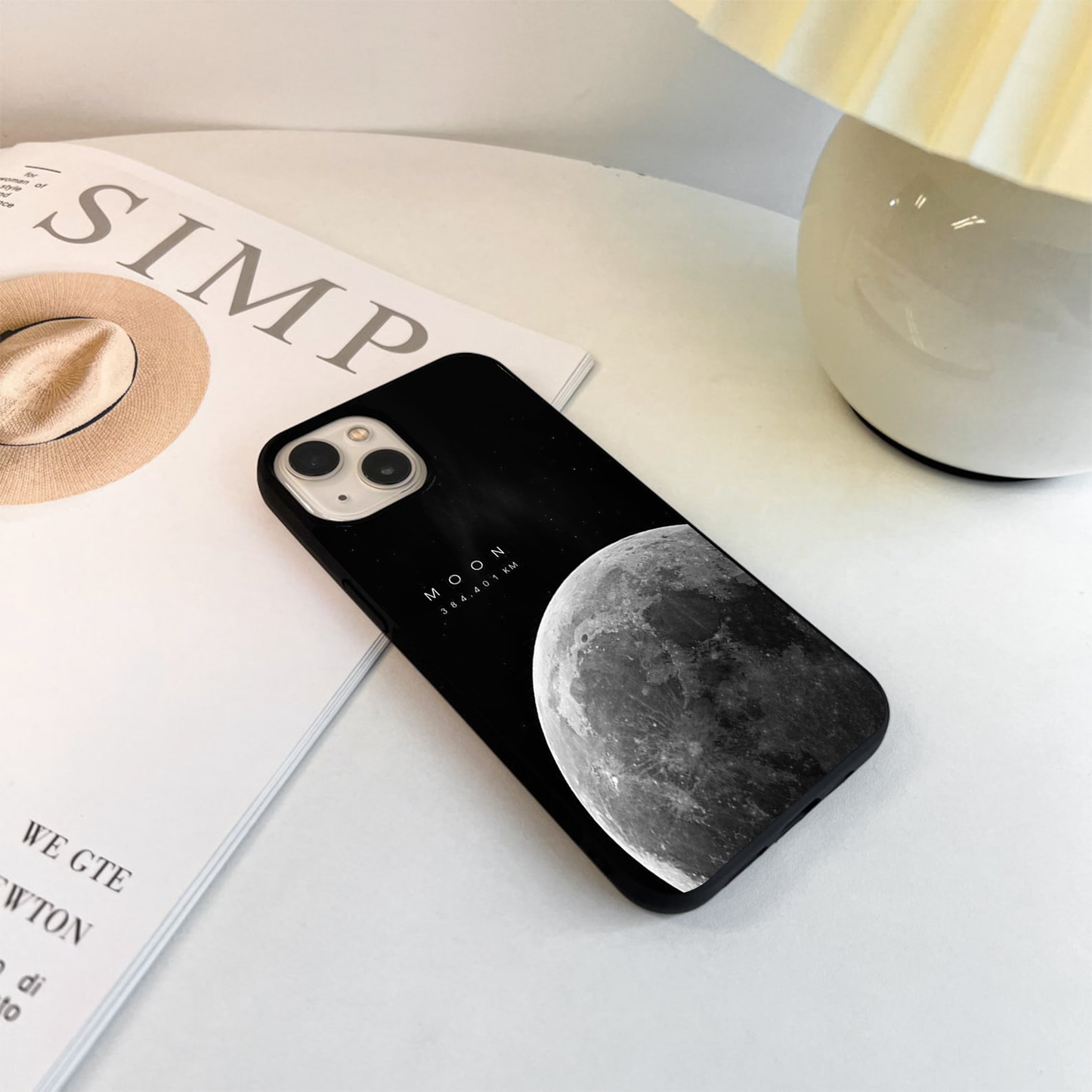 Cosmic Moon Glow Glass Case