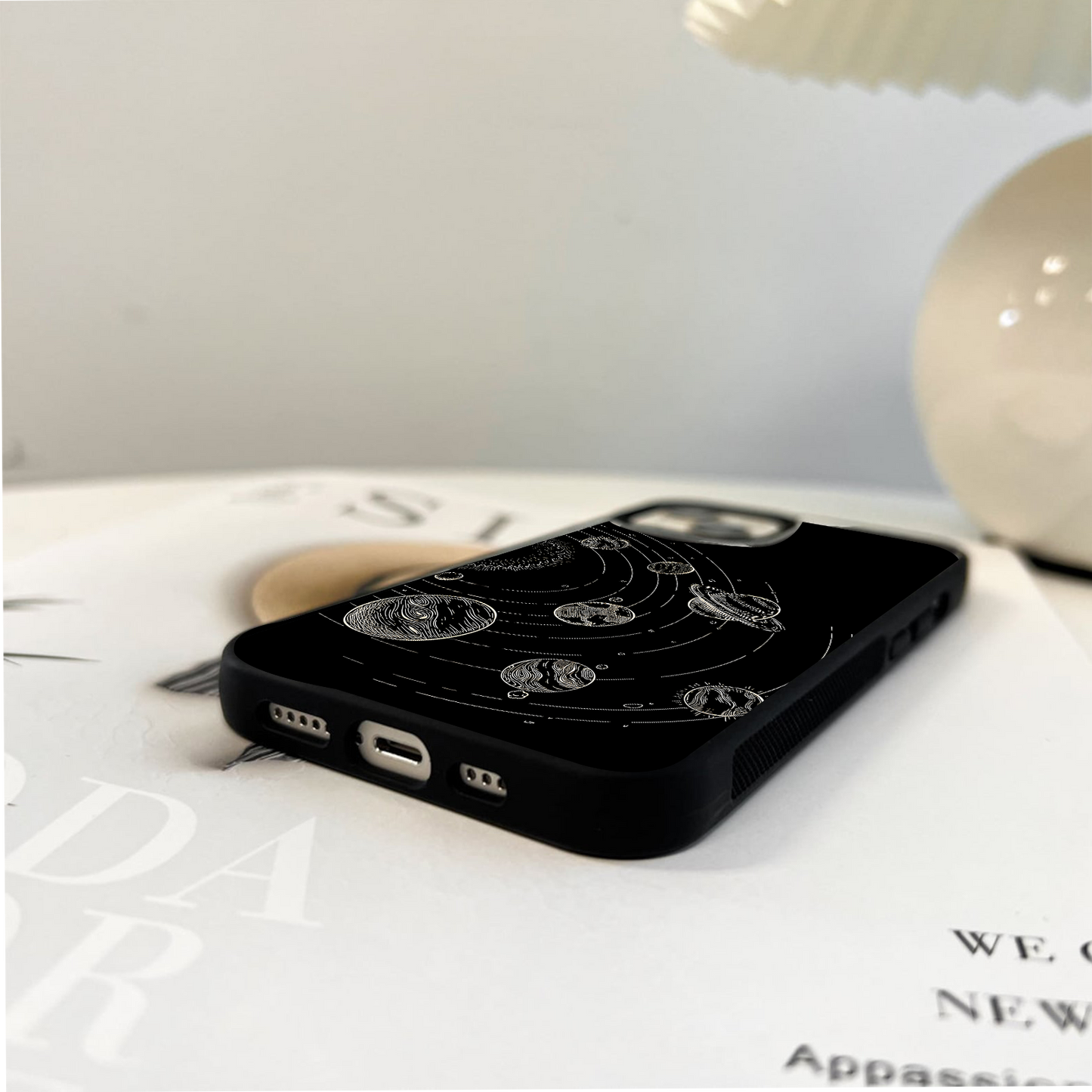 Cosmic Orbit Lines Glass Case