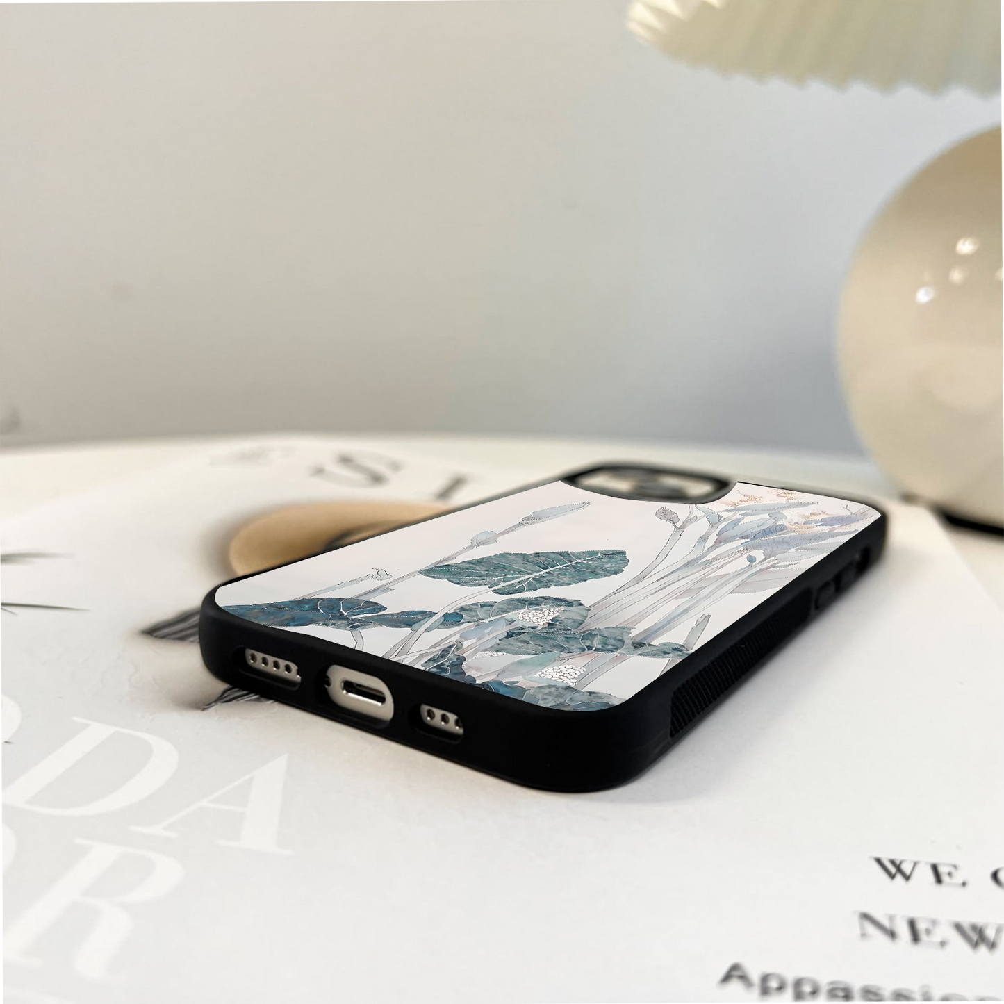 Elegant Watercolor Flowers Glass Case