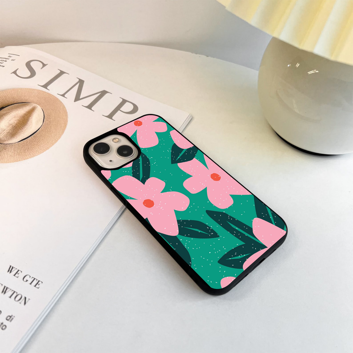 Pink Blossom Paradise Glass Case