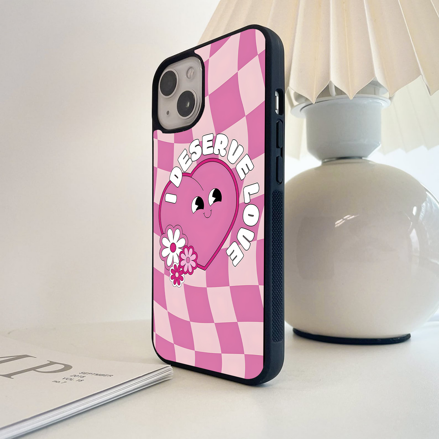 I Deserve Love Quotes Glass Case