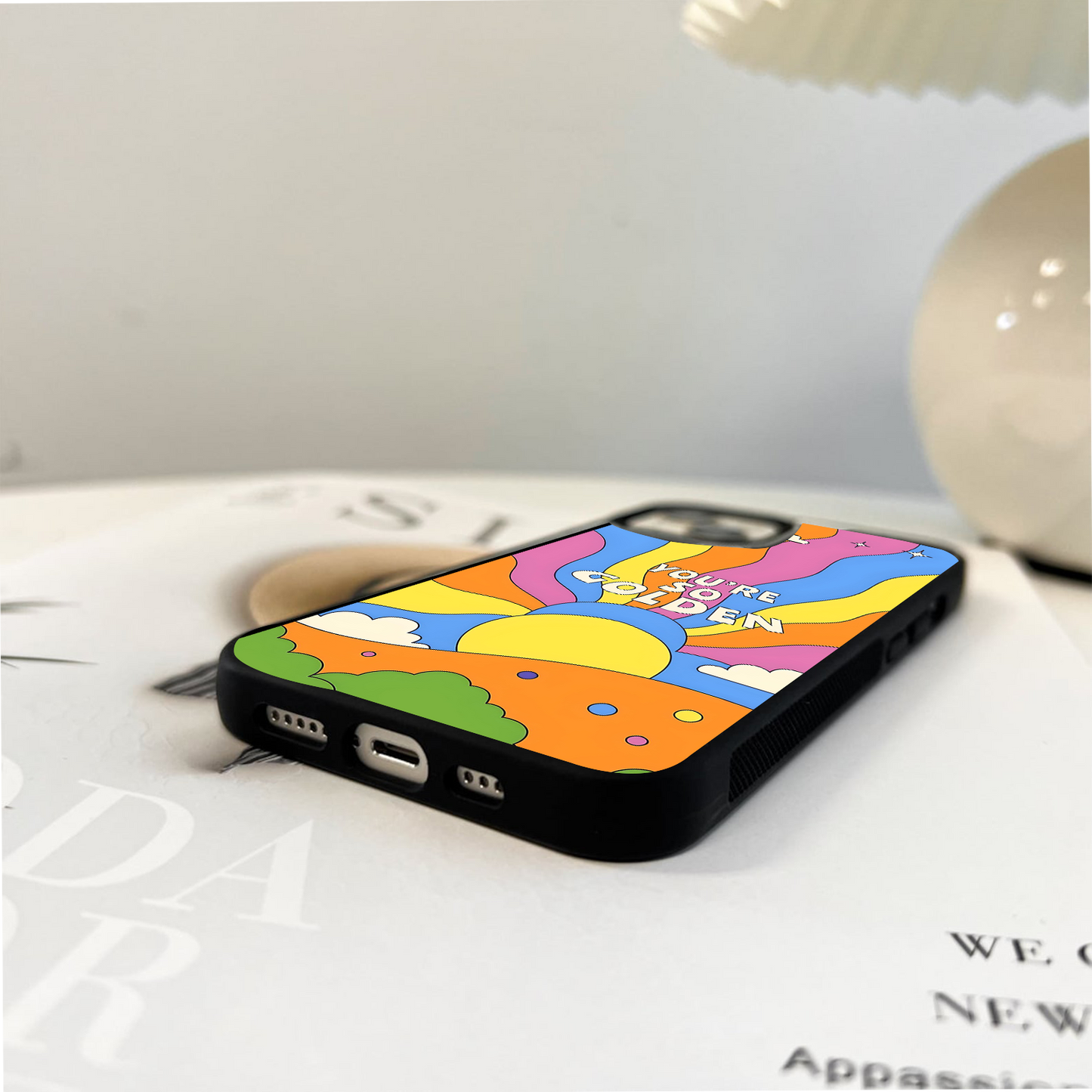 Radiant Retro Vibes Glass Case