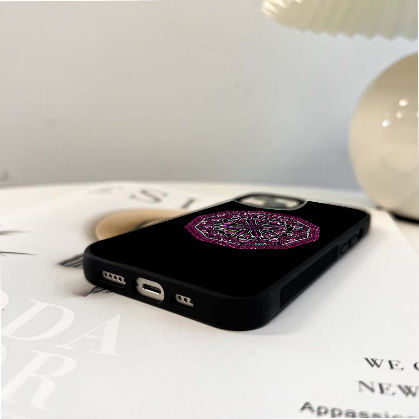 Graceful Organic Mandala Glass Case