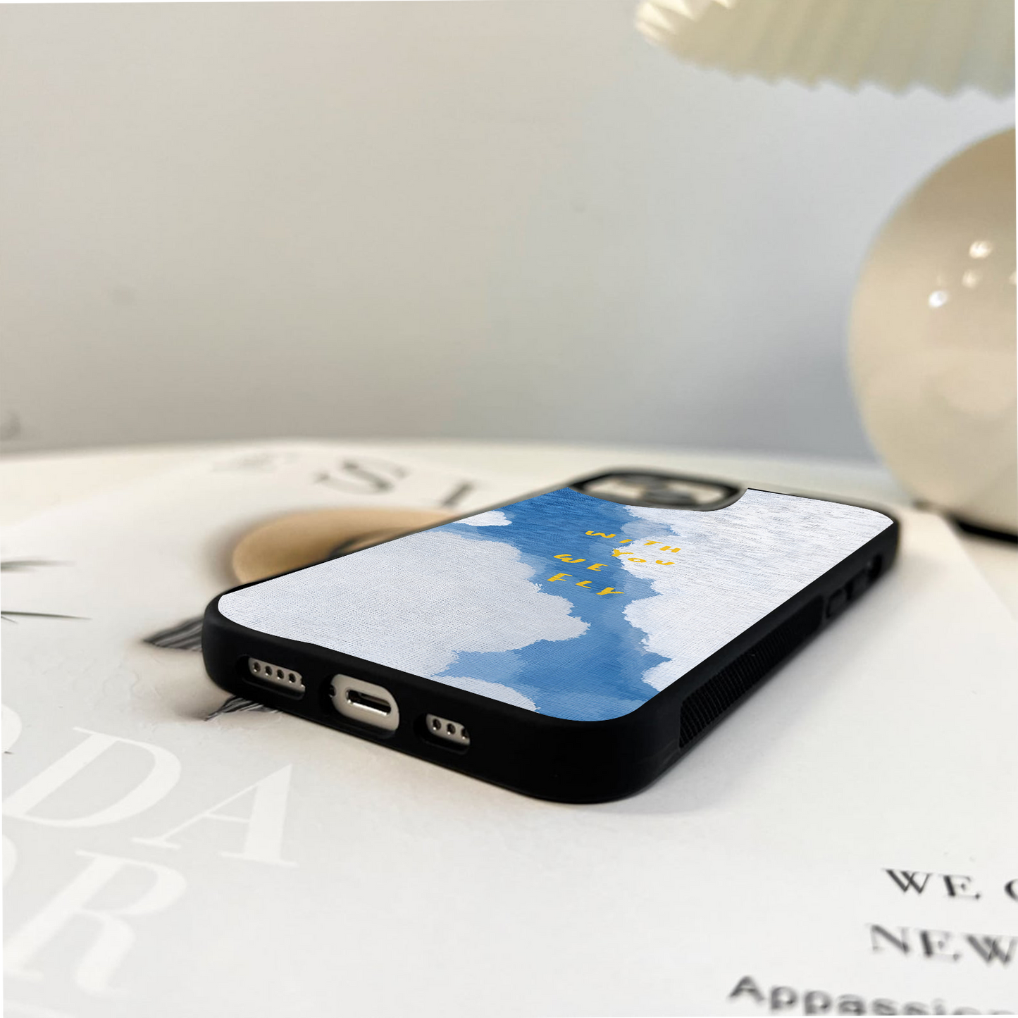 With You We Fly Quote Glass Case