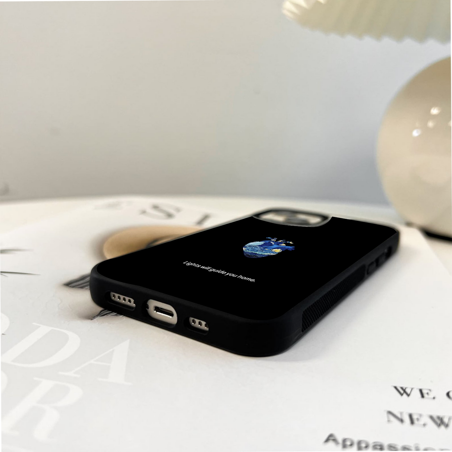 Starry-Heart Compass Glass Case