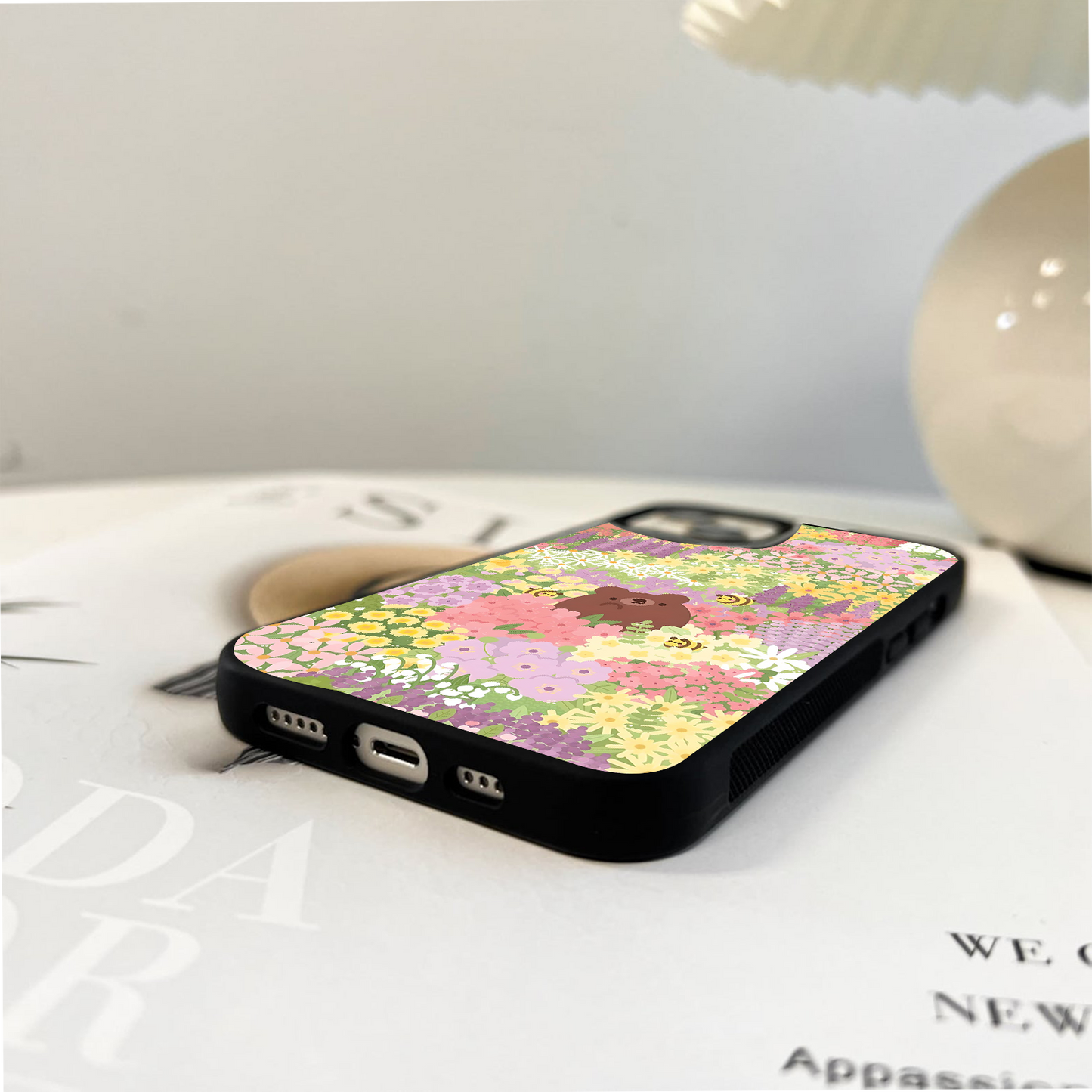 Buzzing Floral Jungle Glass Case