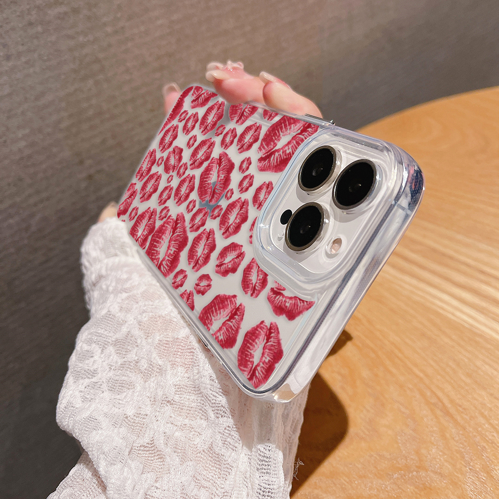 Heart Kiss Vibes Clear Silicon Cover