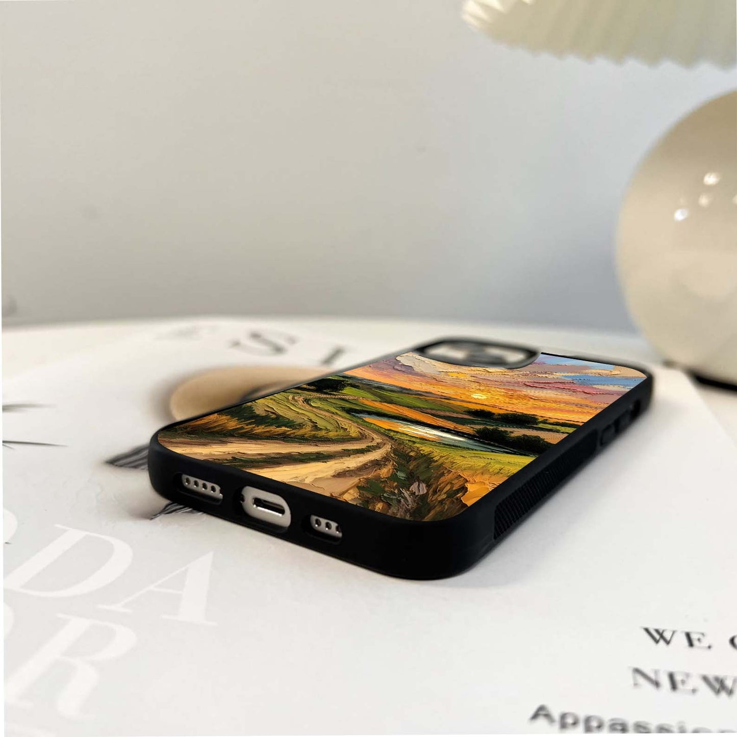 Golden Field Oil Paint Glass Case