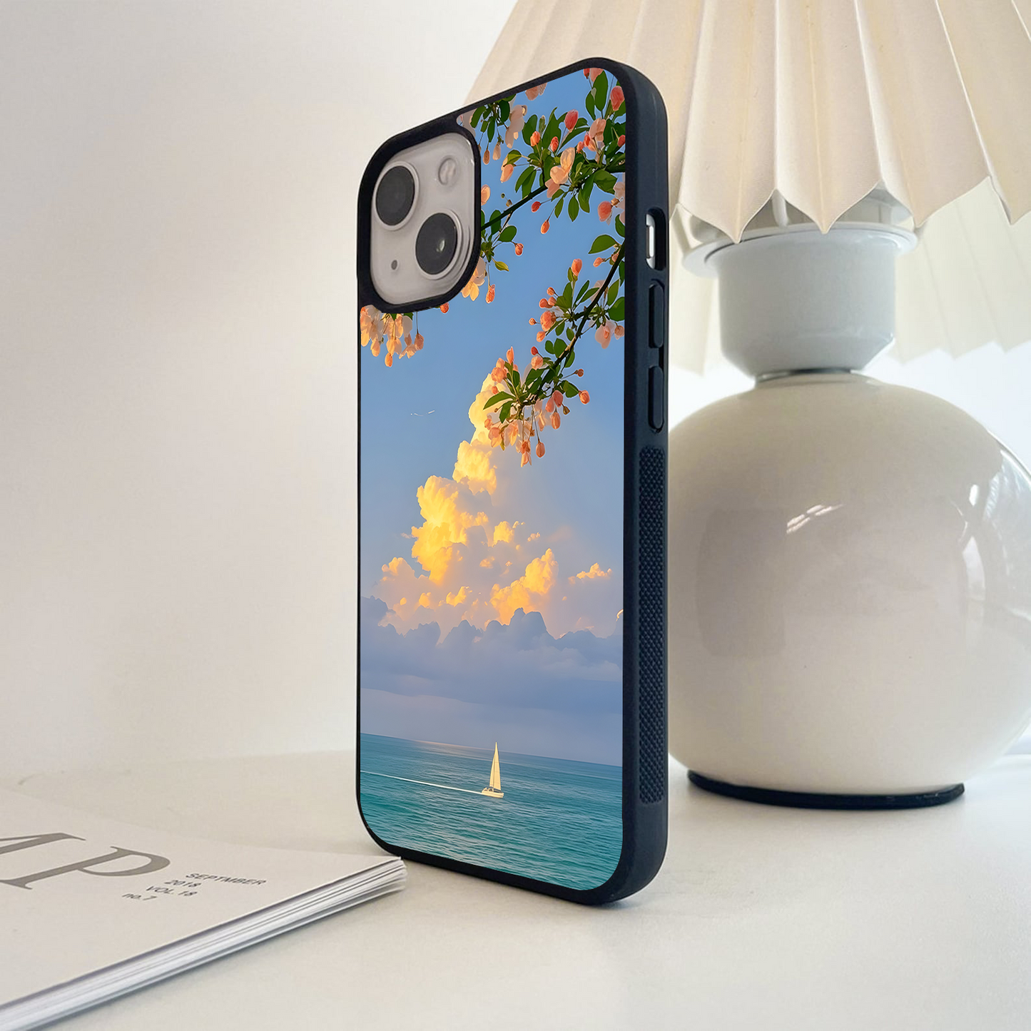 Golden Petal Sail Glass Case