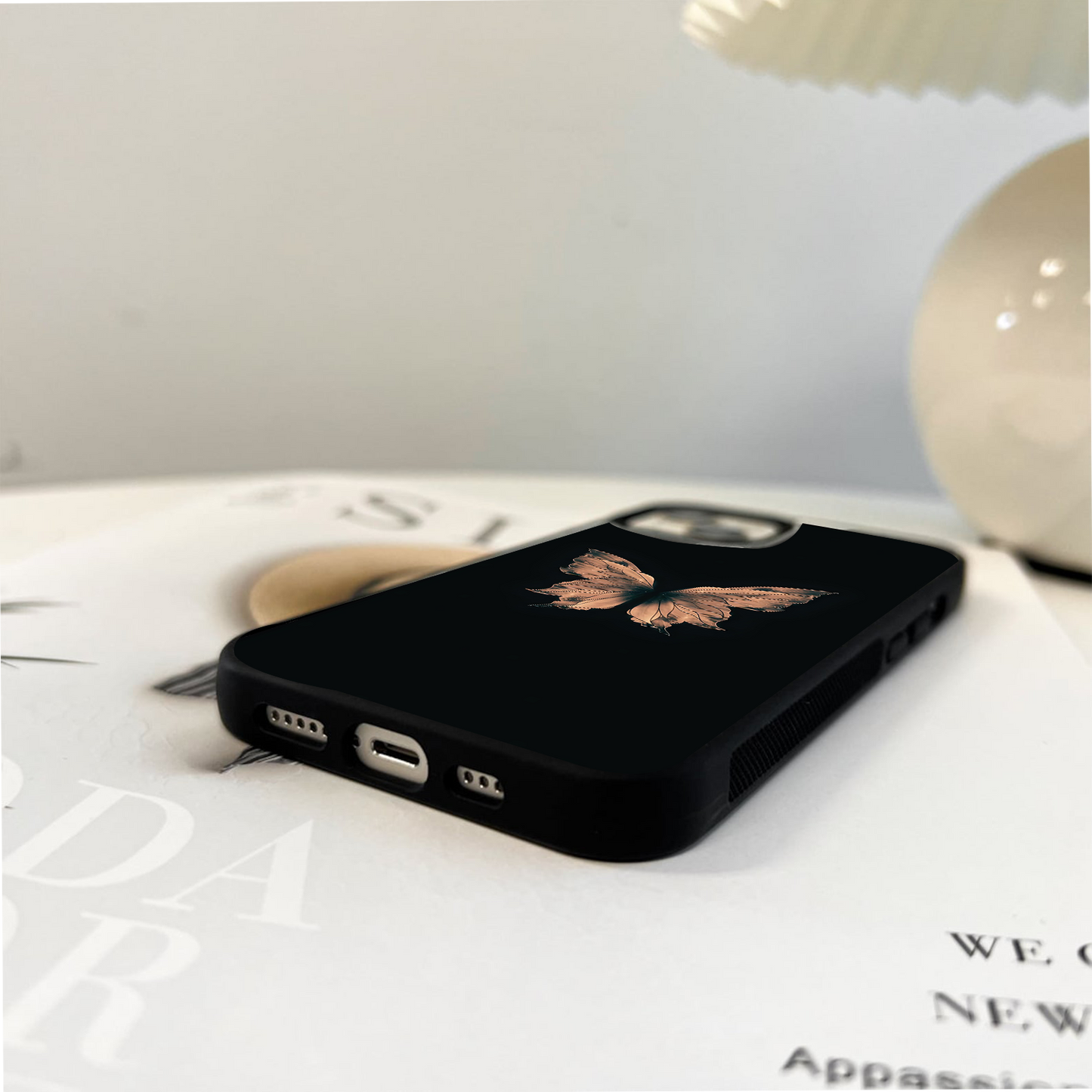 Midnight Wings Elegance Glass Case