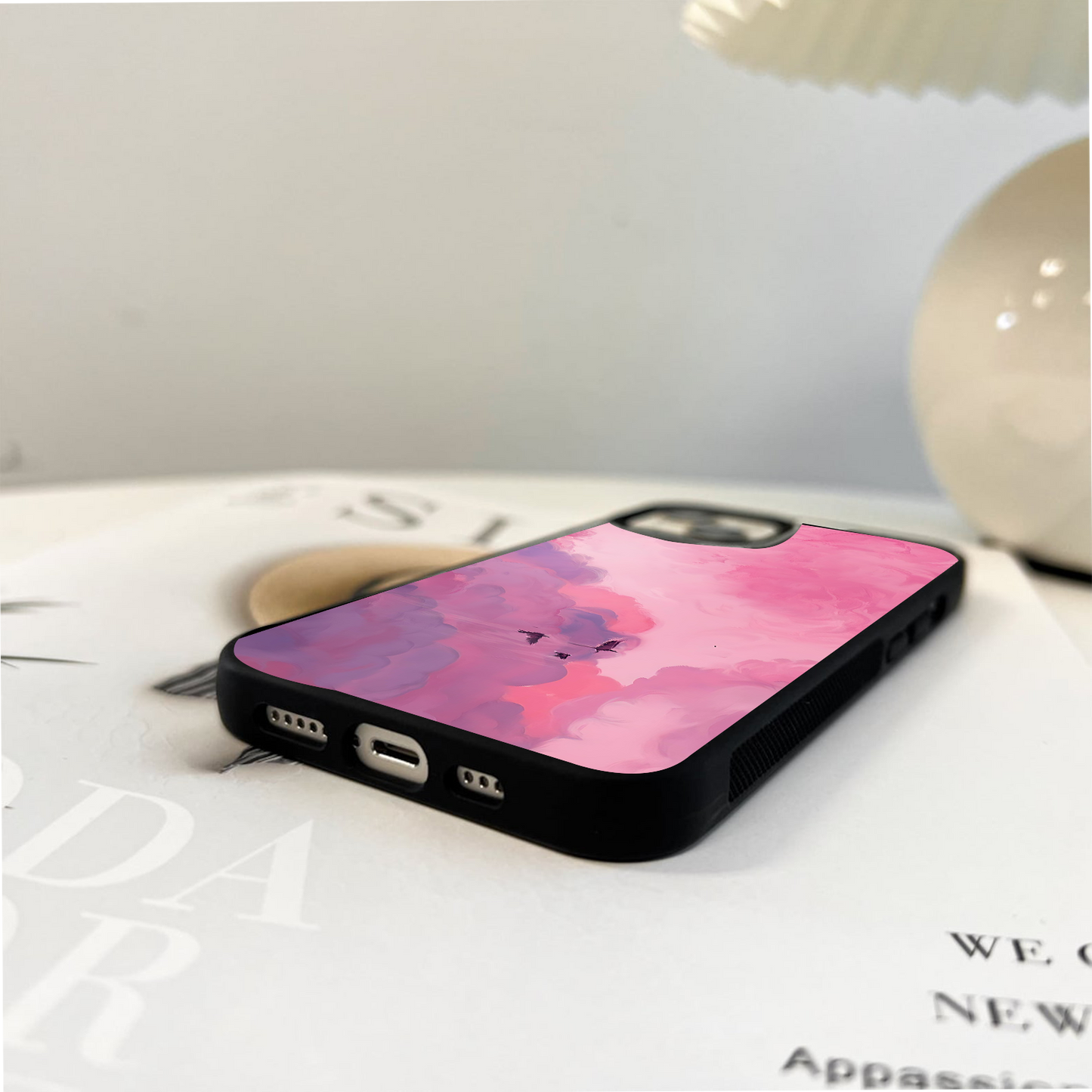 Flying Through Cotton Glass Case