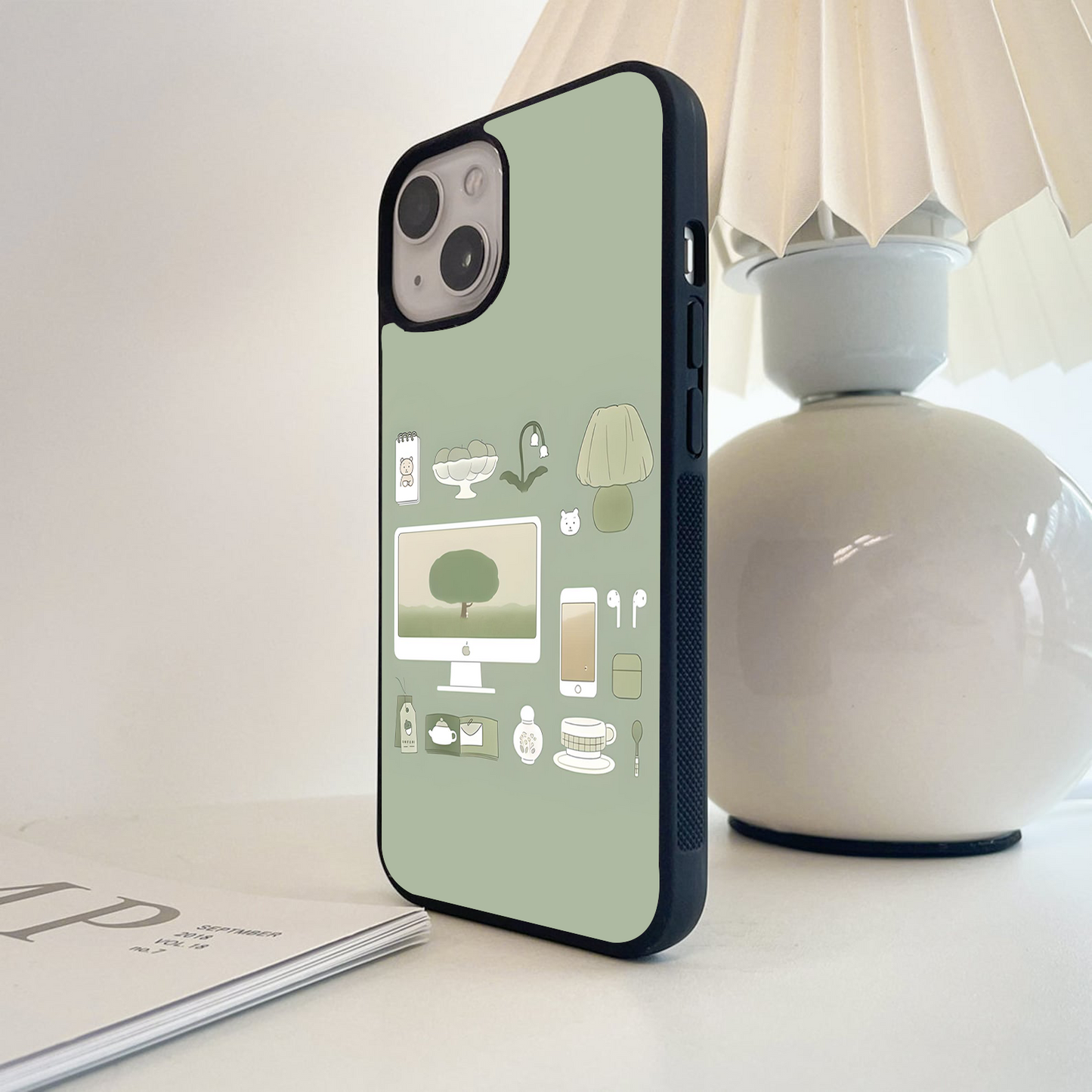 Muted Desktop Whispers Glass Case