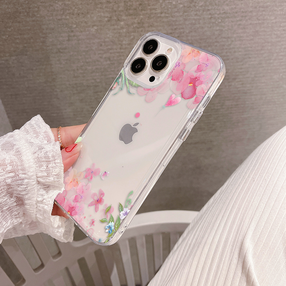 Rosy Morning Dew Clear Silicon Case Cover