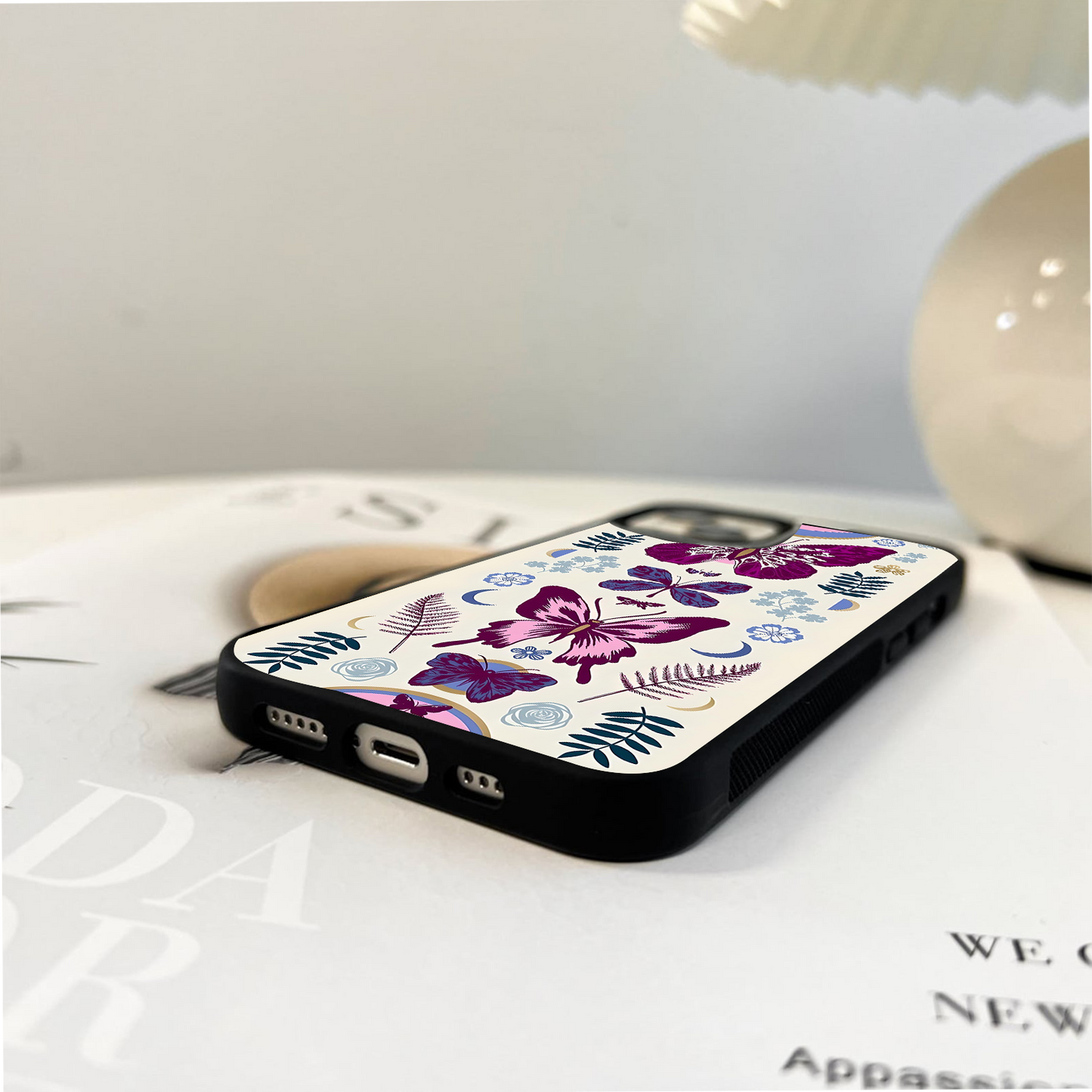 Butterfly Bloom Harmony Glass Case