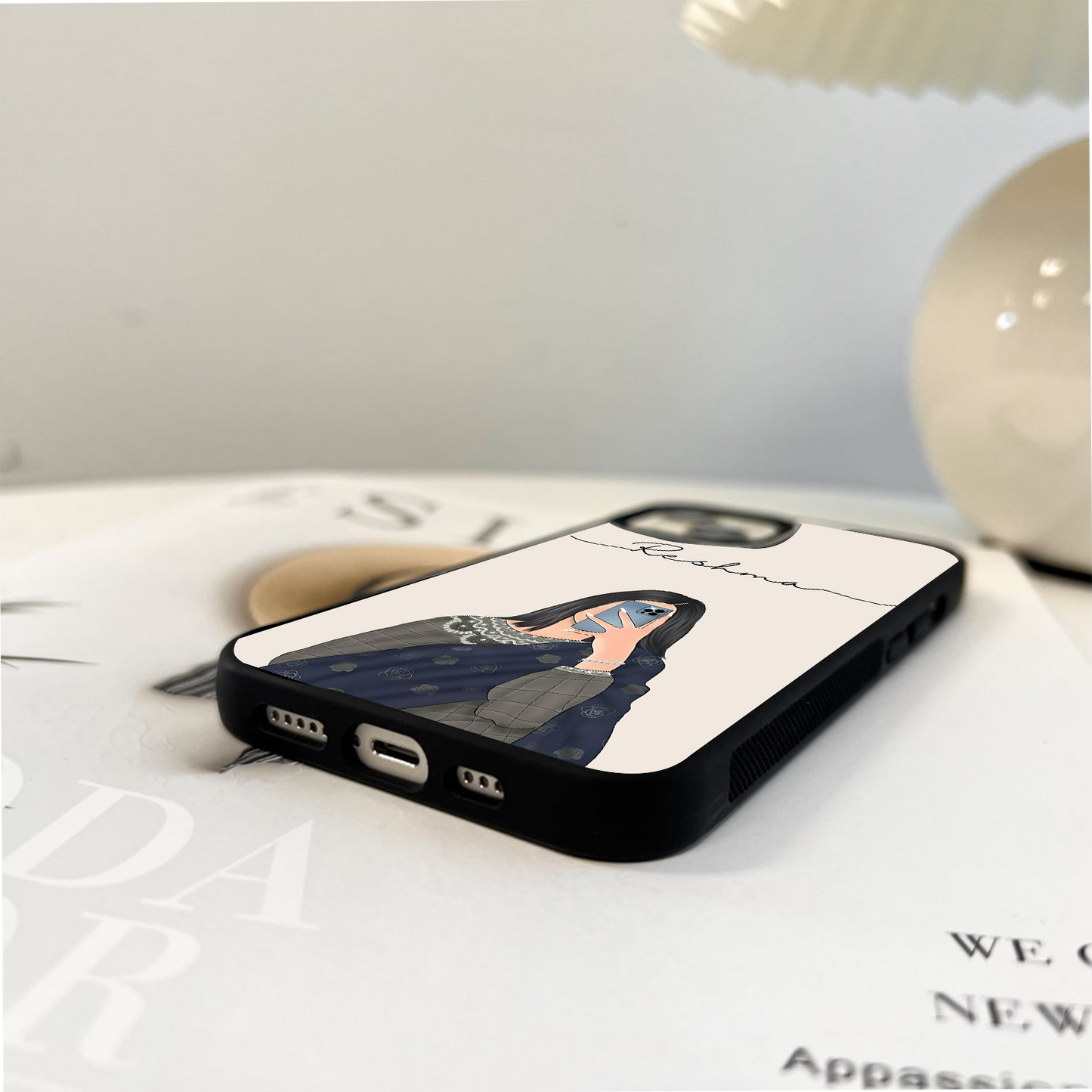 Mirror Mood Muse With Custom Name Glass Case