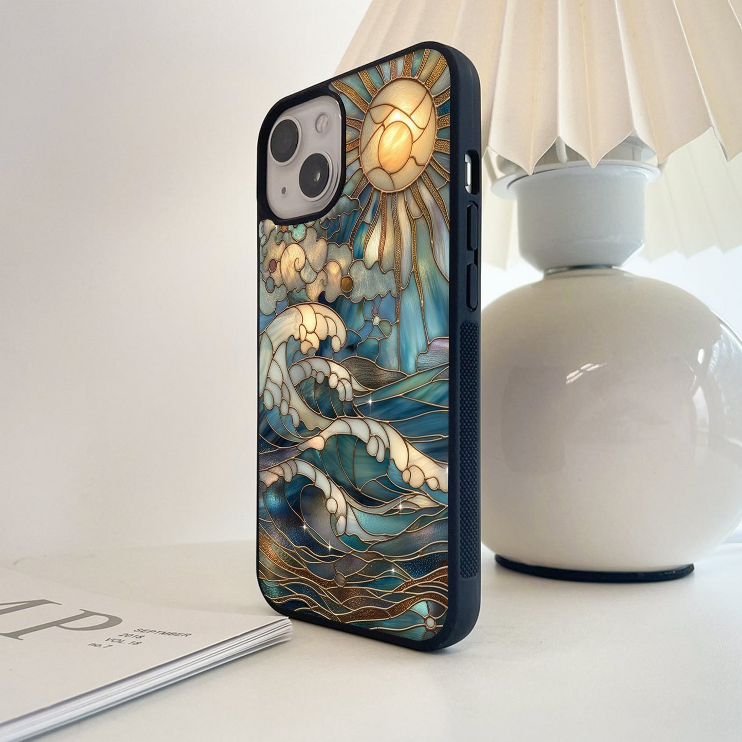 Oceanic Stained- Printed Glass Case