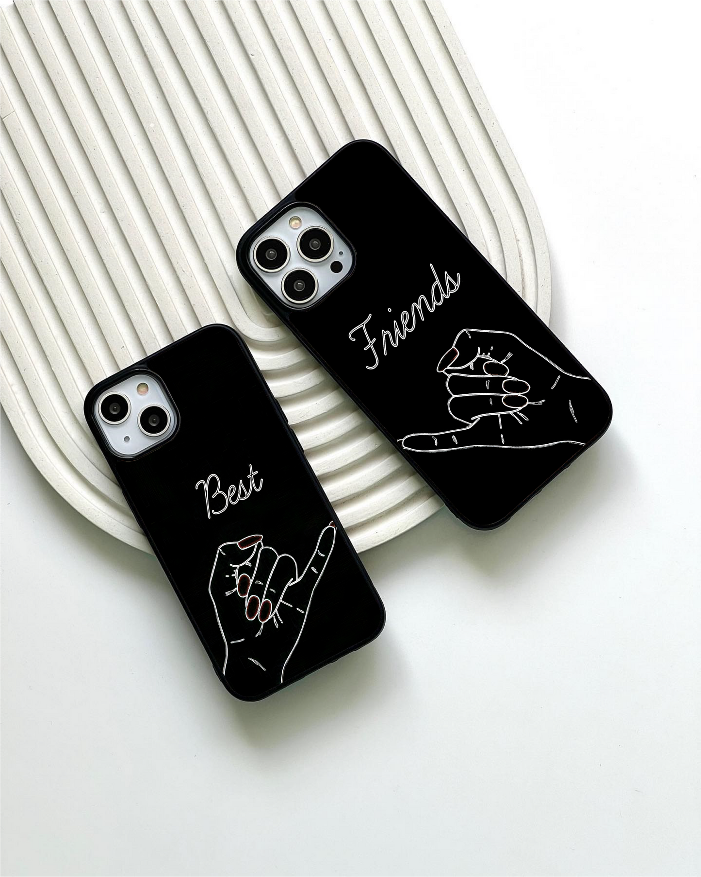 Best Friend Art Line Glass Case