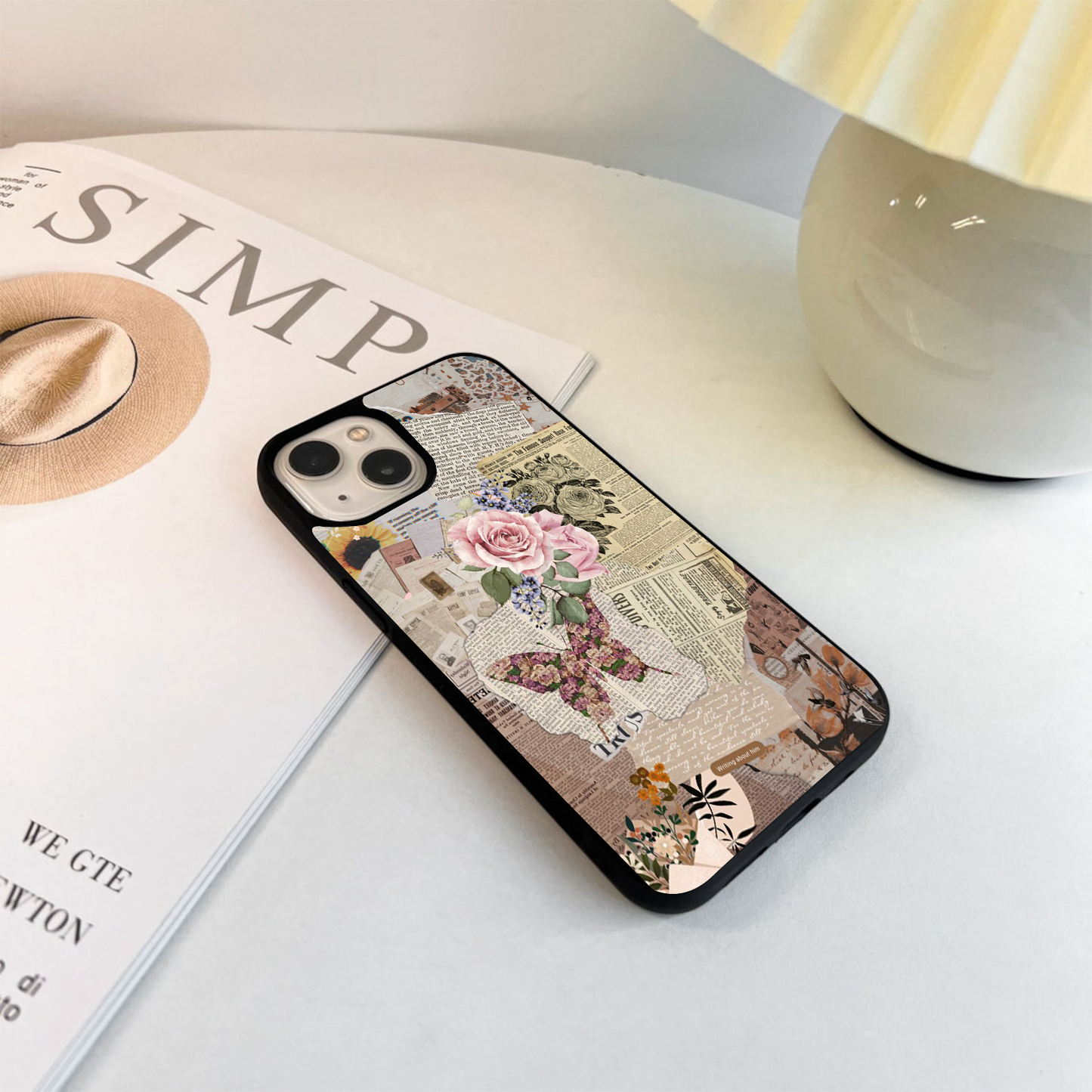 Butterfly News Bloom Glass Case