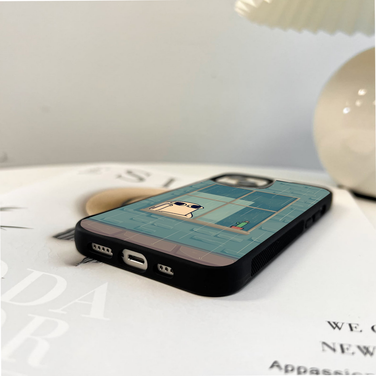 Window Rain Mood Glass Case