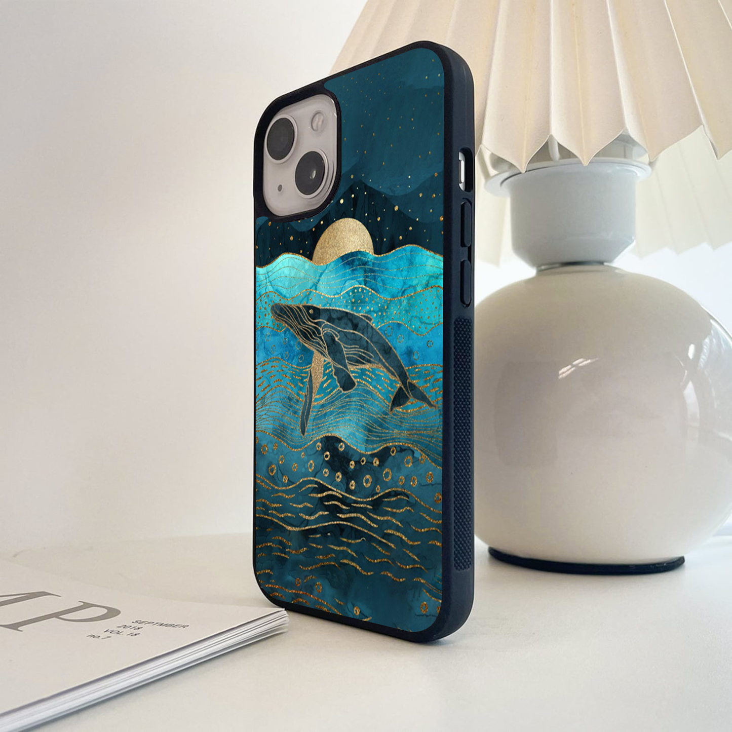 Celestial Whale Voyage Glass Case