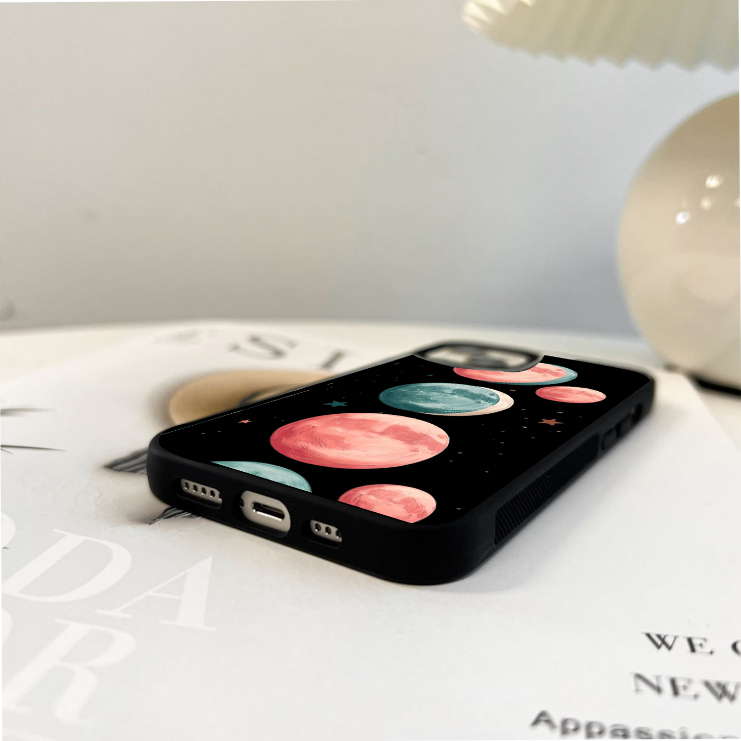 Pink Moon Beam Glass Case