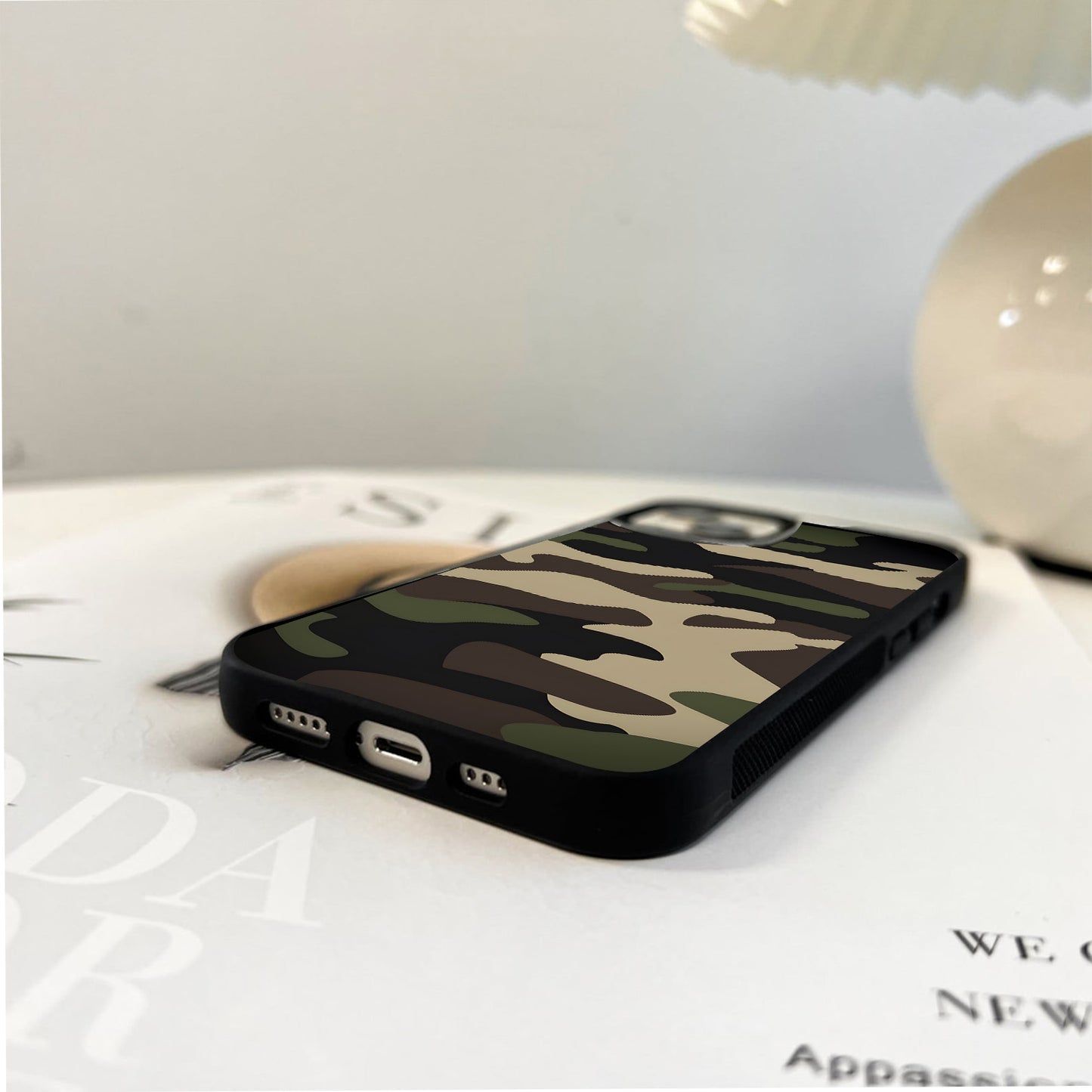 Classic Army Camouflage Glass Case