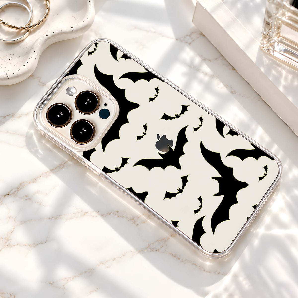 Batman Bats Pattern Clear Silicon Cover