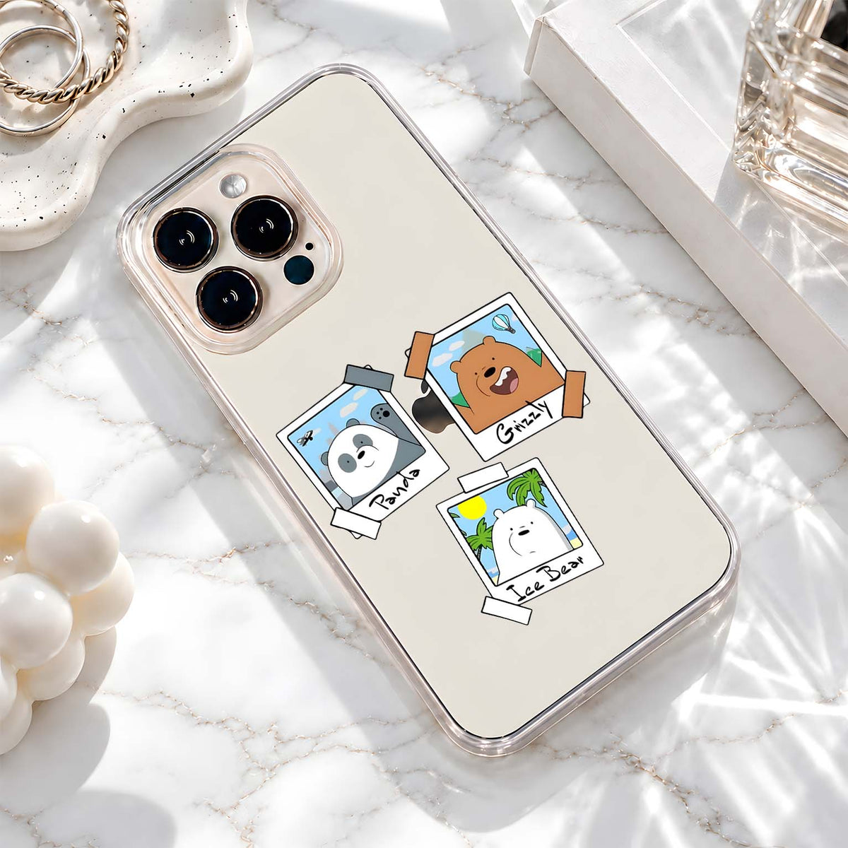 Bear Memory Frames Clear Silicon Cover