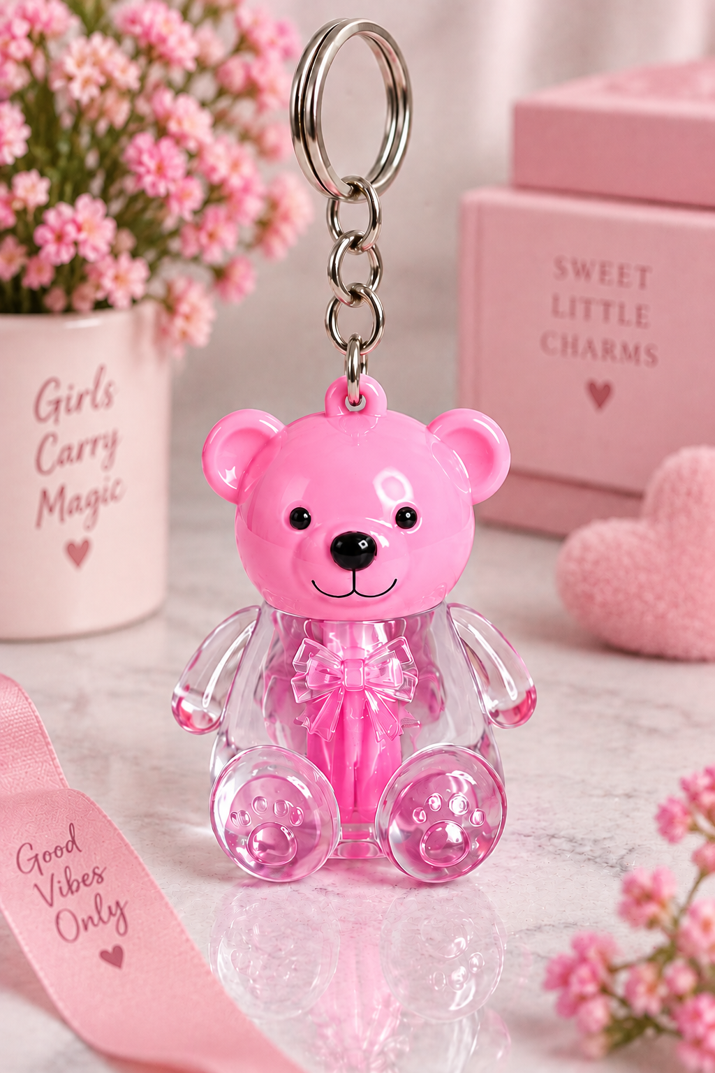 Sweet Teddy Lipstick keyrings