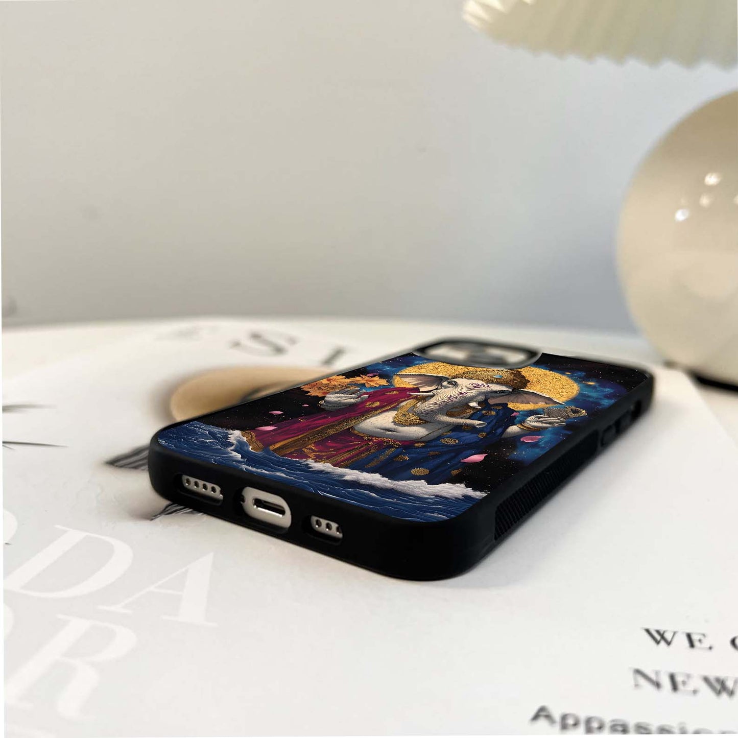 Celestial Ganesha Aura Glass Case