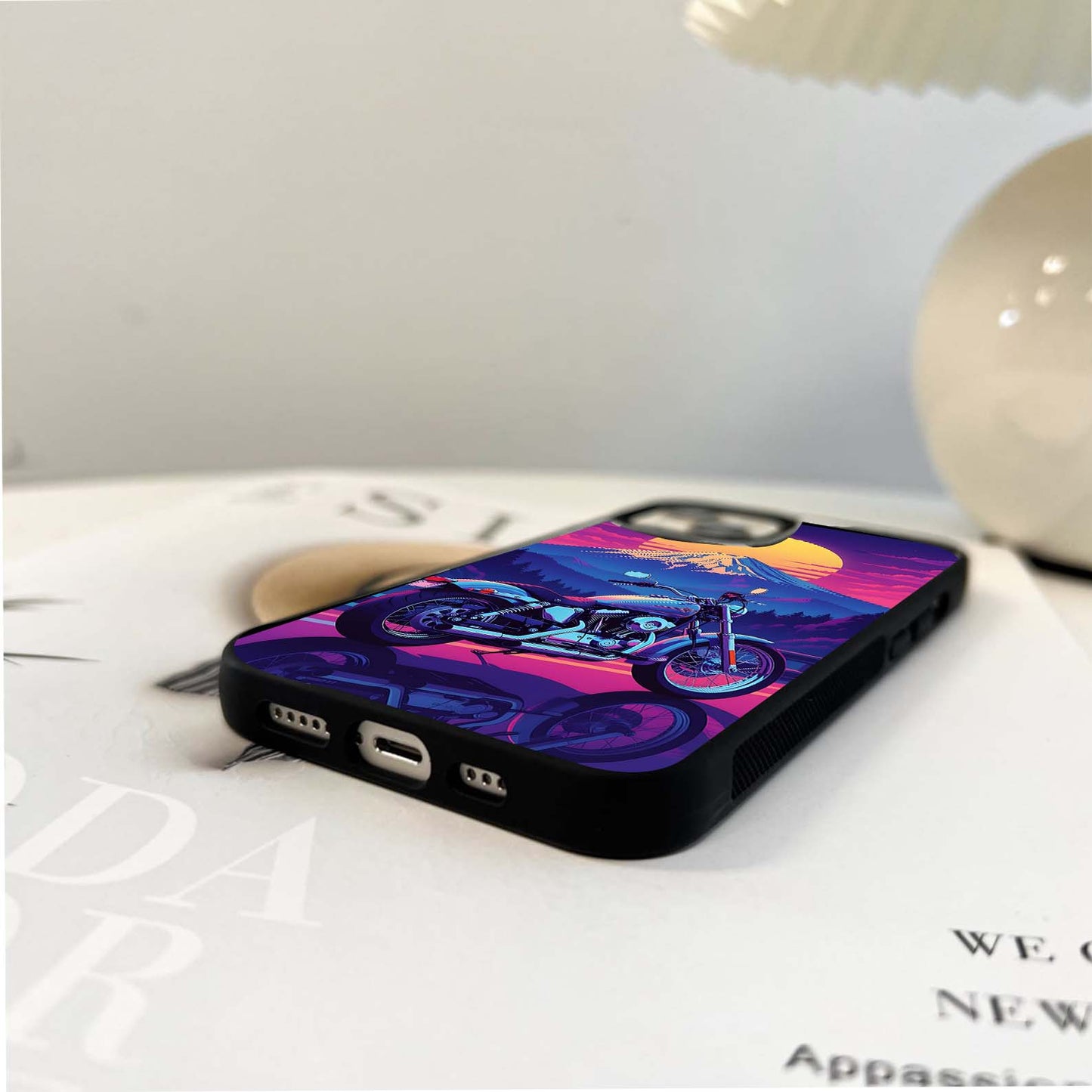 Neon Mountain Rider Glass Case