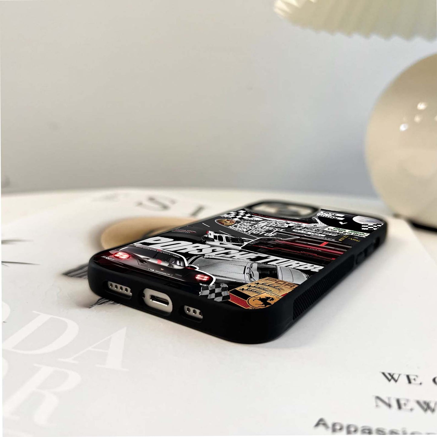 Porsche Racing Collage Glass Case