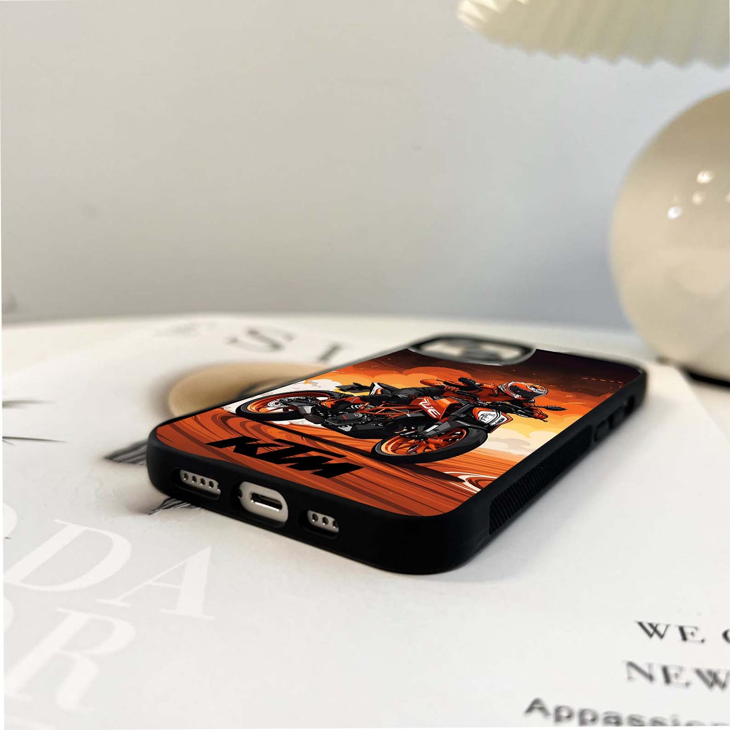 KTM Orange Rush Glass Case