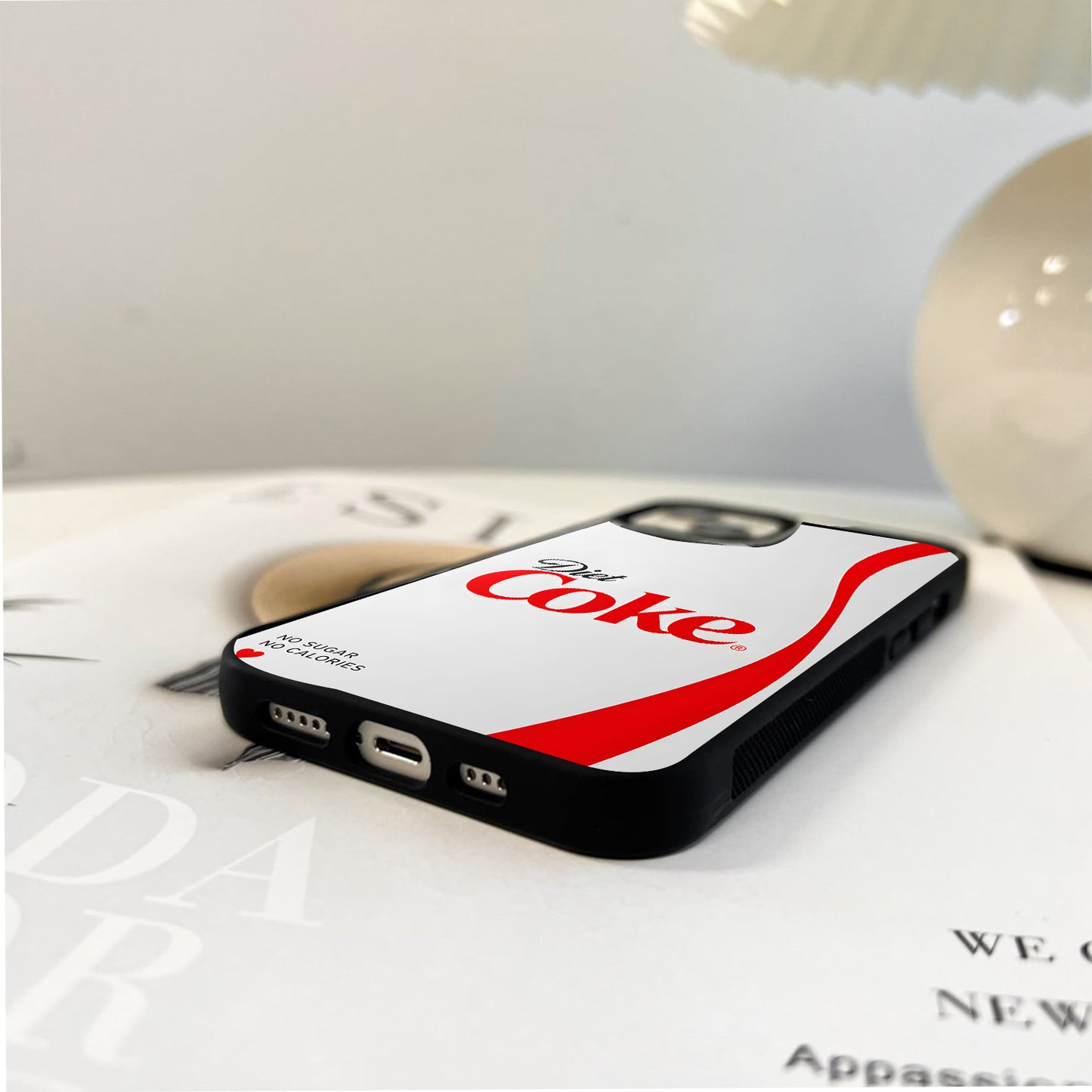 White Diet Coke Glass Case