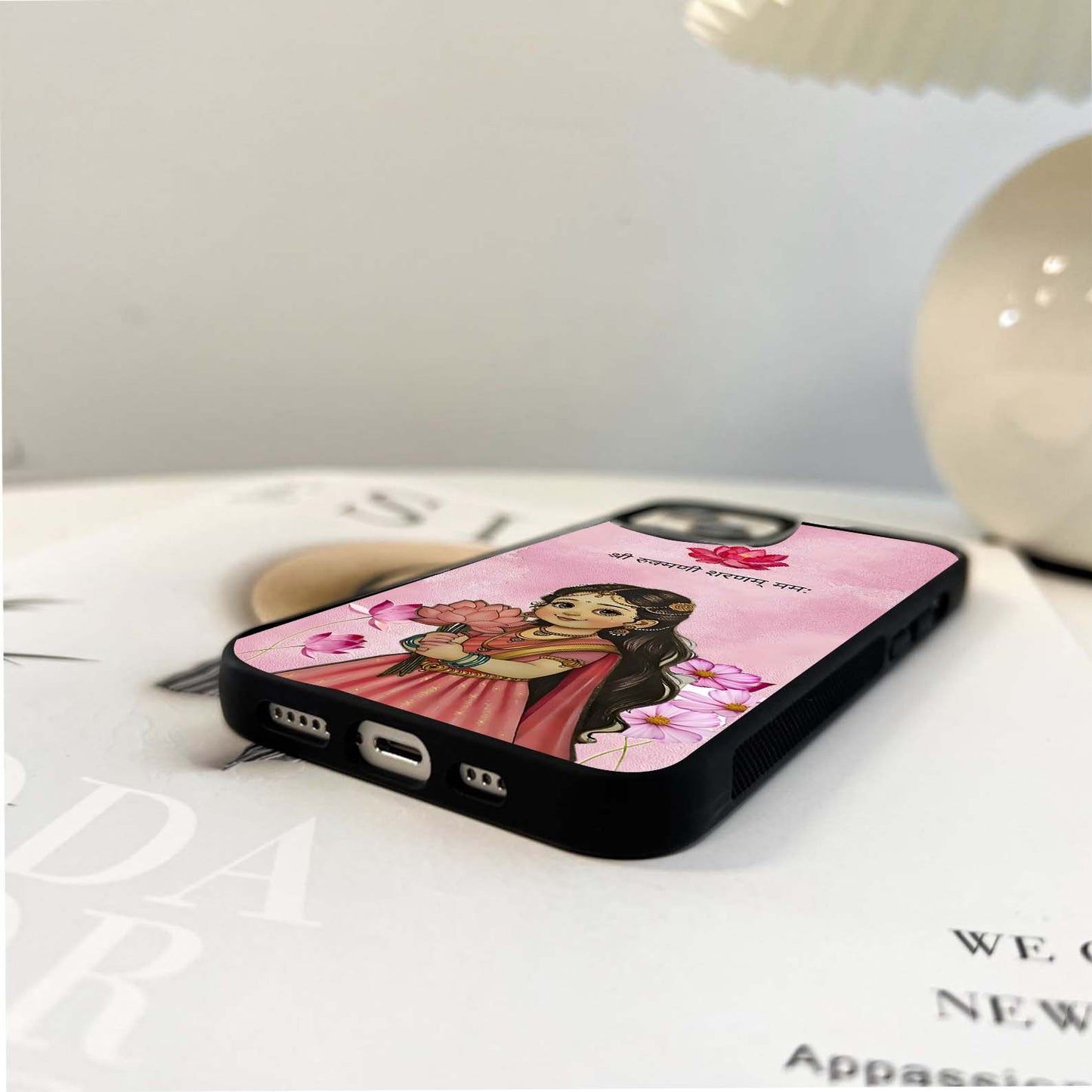 Radha Pink Blossom Glass Case