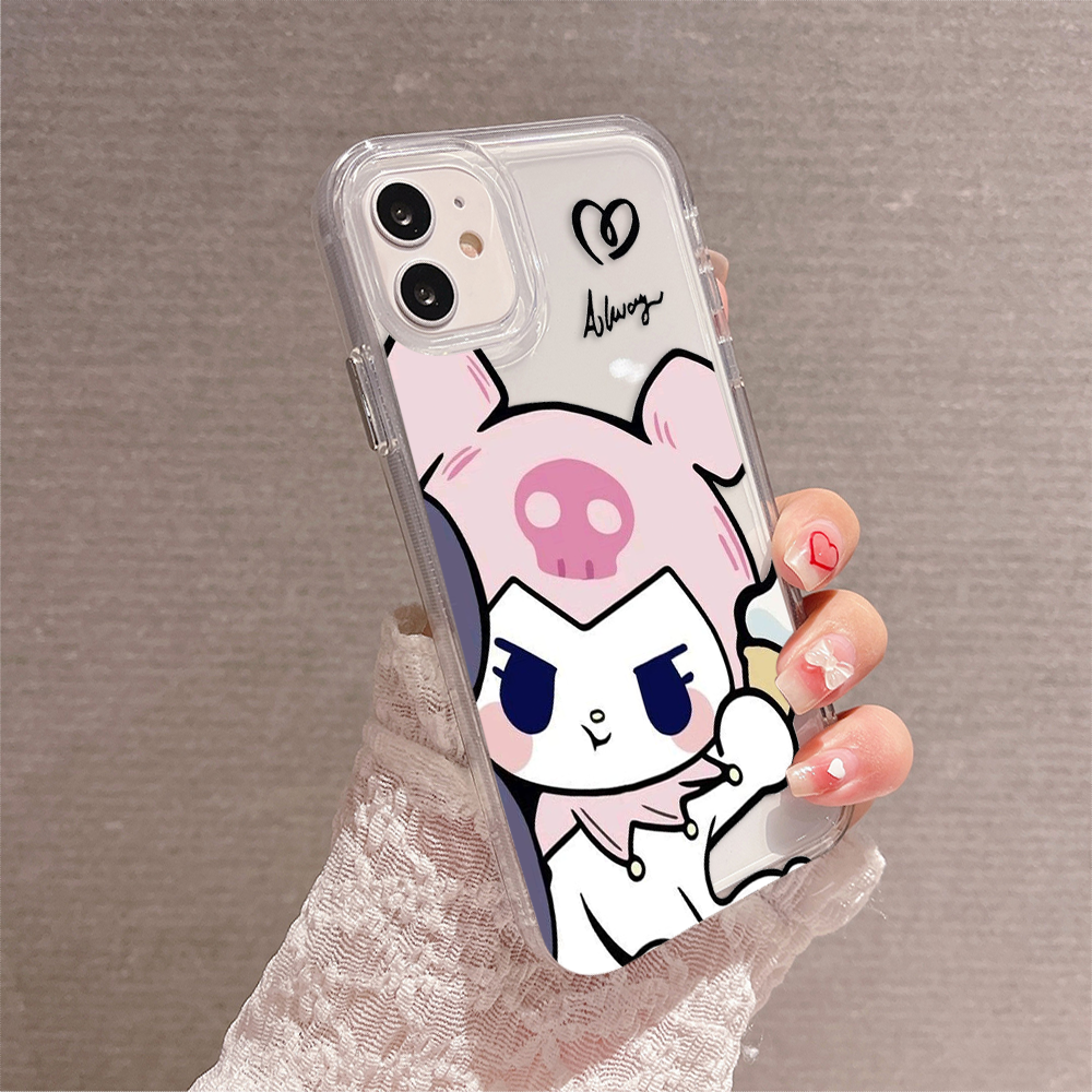 Cute Pink Kuromi Clear Silicon Cover