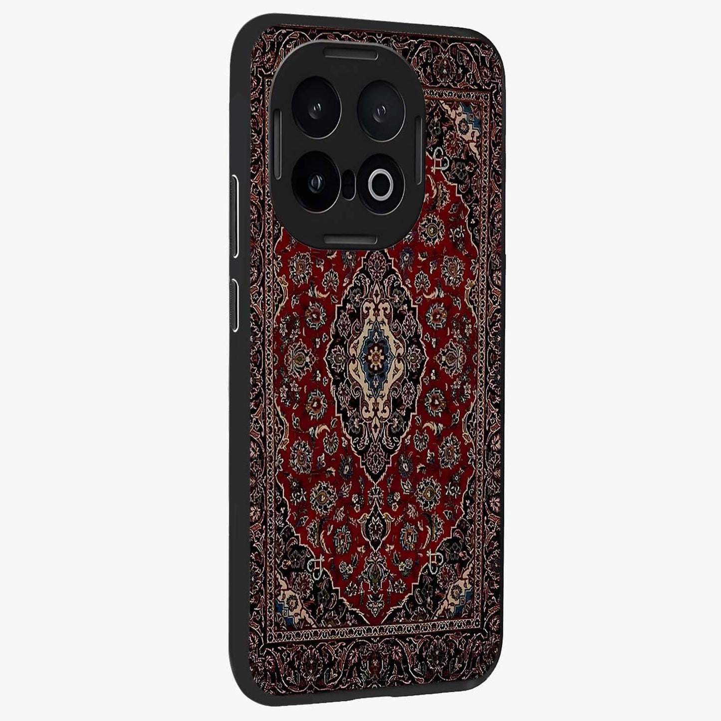 Heritage Carpet Royale Glass Case upright view showcasing detailed ornamental artwork with luxurious traditional theme.