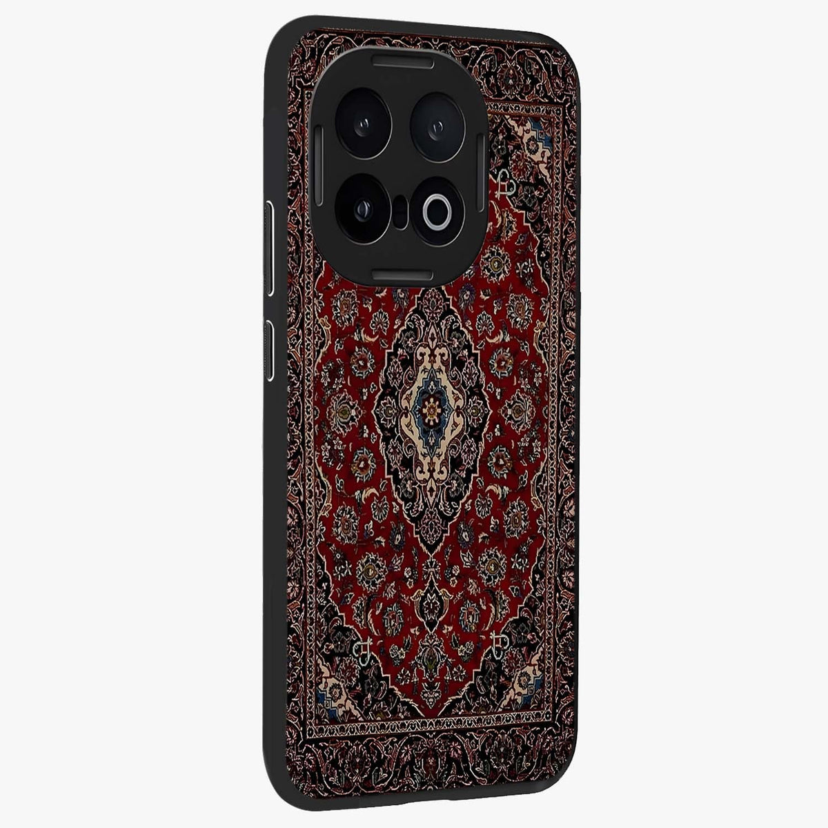 Heritage Carpet Royale Glass Case upright view showcasing detailed ornamental artwork with luxurious traditional theme.