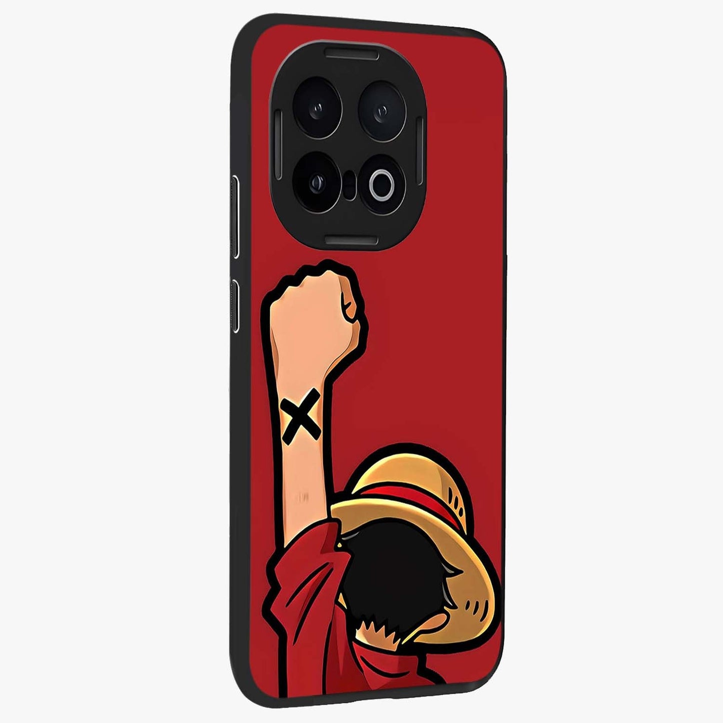 Luffy X Spirit Glass Case upright view showcasing striking anime artwork with adventurous character theme.