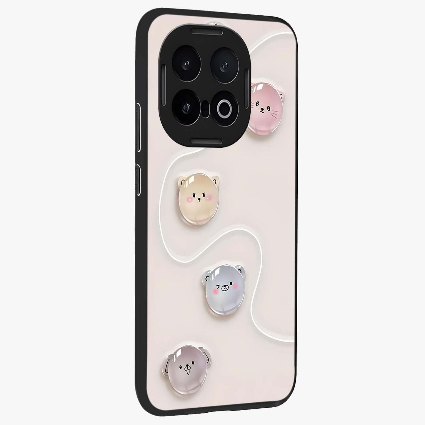 Puffy Face Parade Glass Case upright view showcasing adorable character artwork with cheerful animated theme.