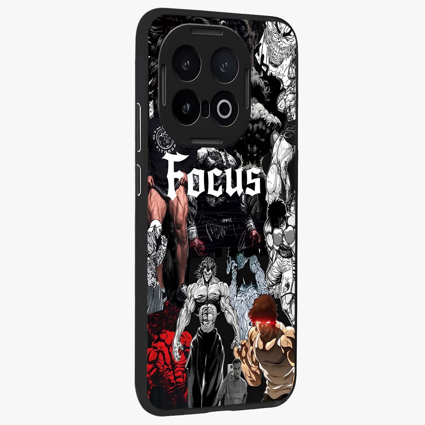 Relentless Power Focus Glass Case upright view showcasing strong inspirational artwork with powerful focus theme.