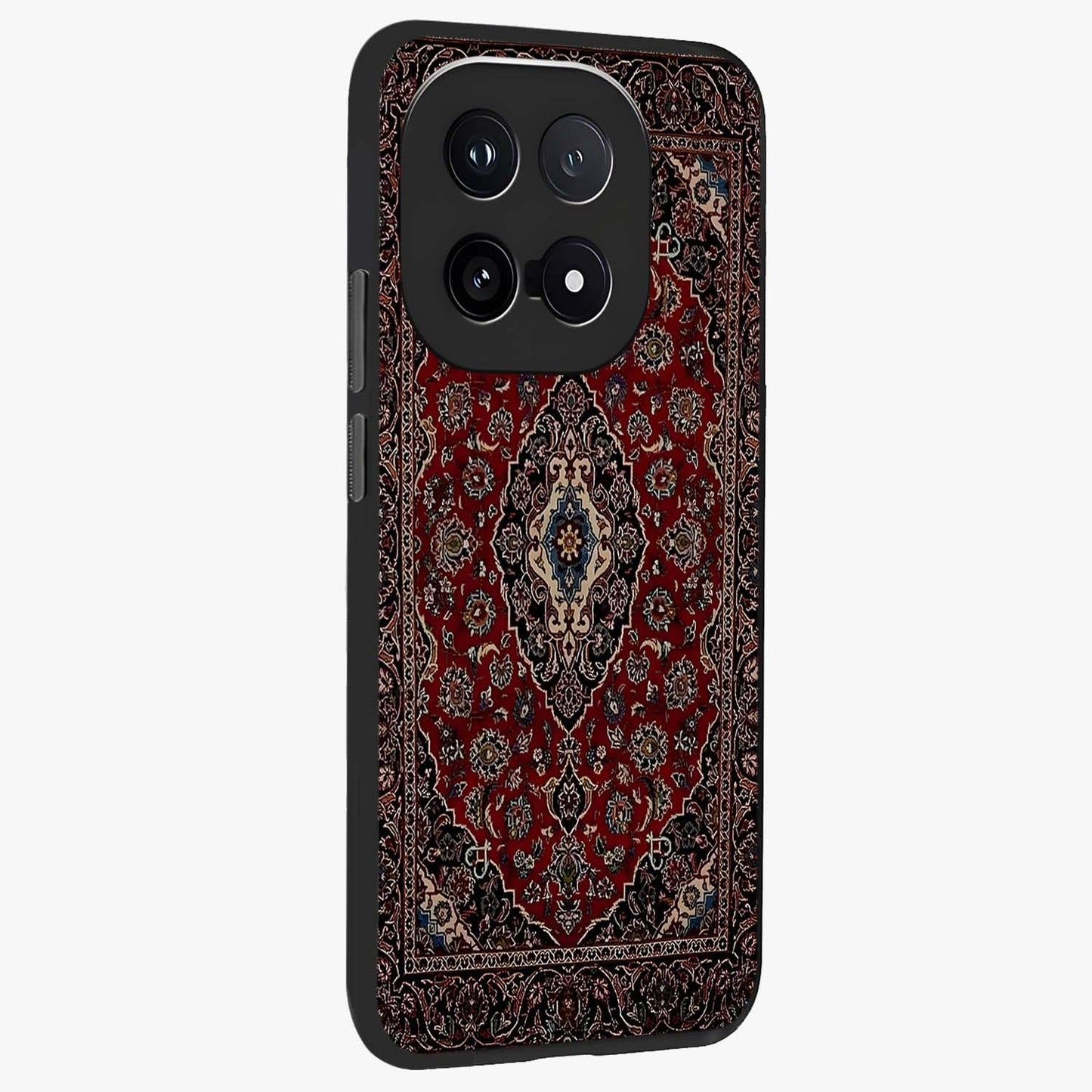 Heritage Carpet Royale Glass Case upright view showcasing detailed ornamental artwork with luxurious traditional theme.