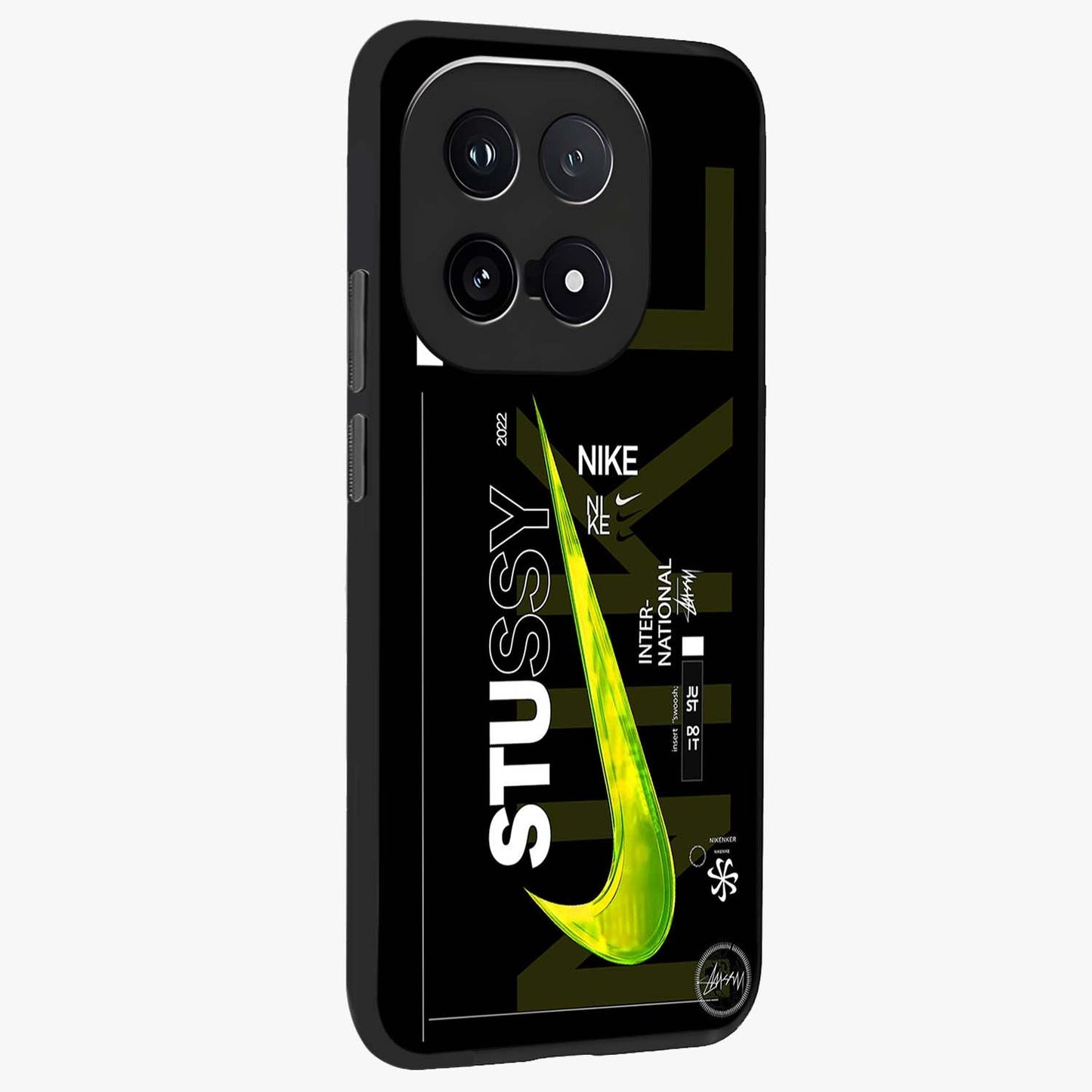 Neon Street Edition Glass Case upright view showcasing colorful neon artwork with modern street culture theme.