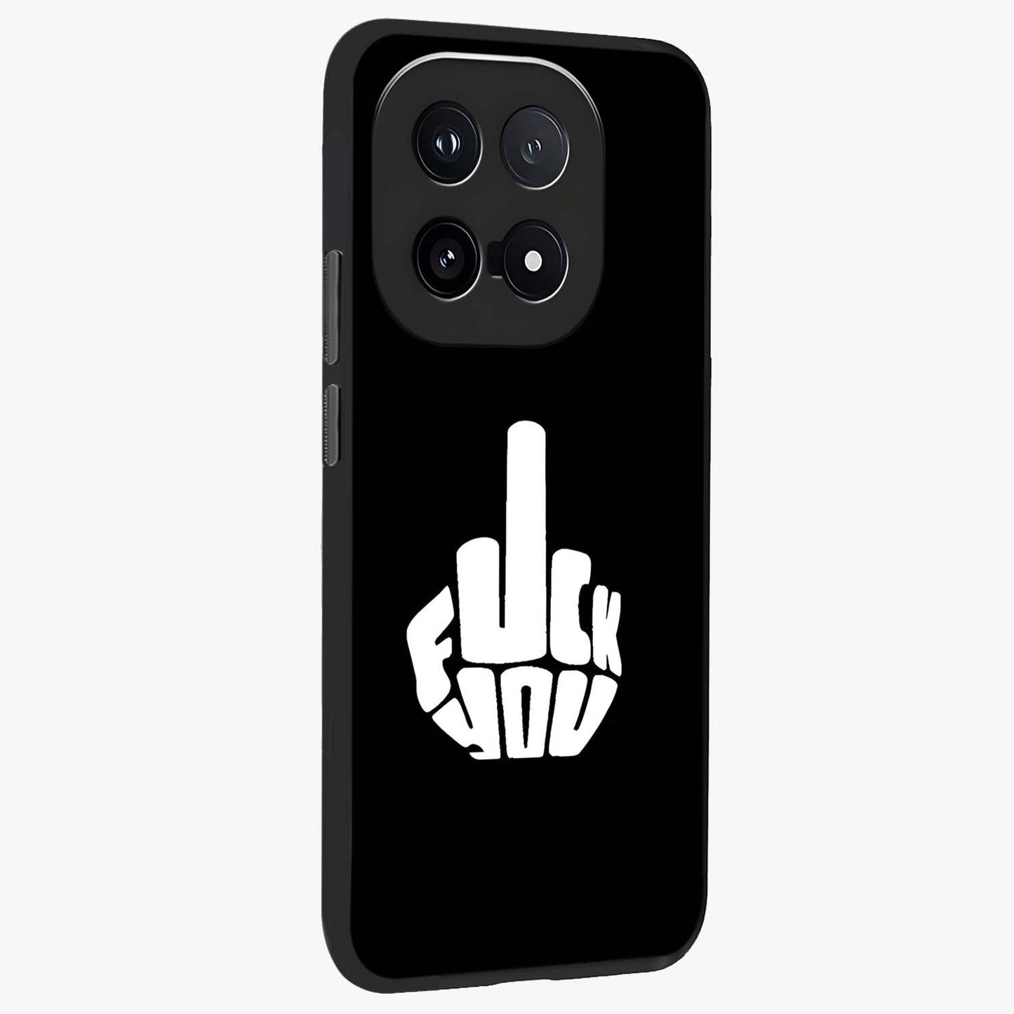 Rebel Mode On Glass Case upright view showcasing striking statement artwork with bold rebellious theme.