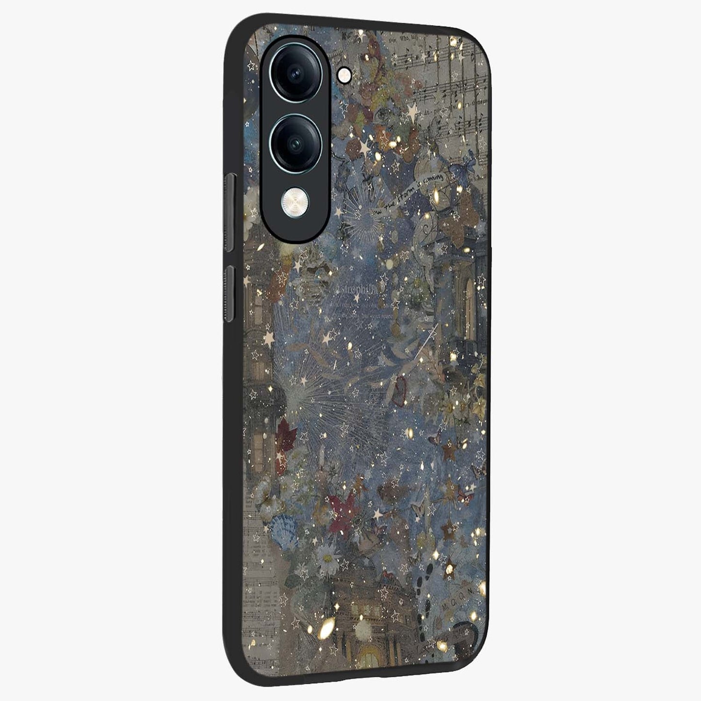 Aesthetic Astrolophia Glass Case upright view showcasing soft aesthetic theme with stylish modern look.