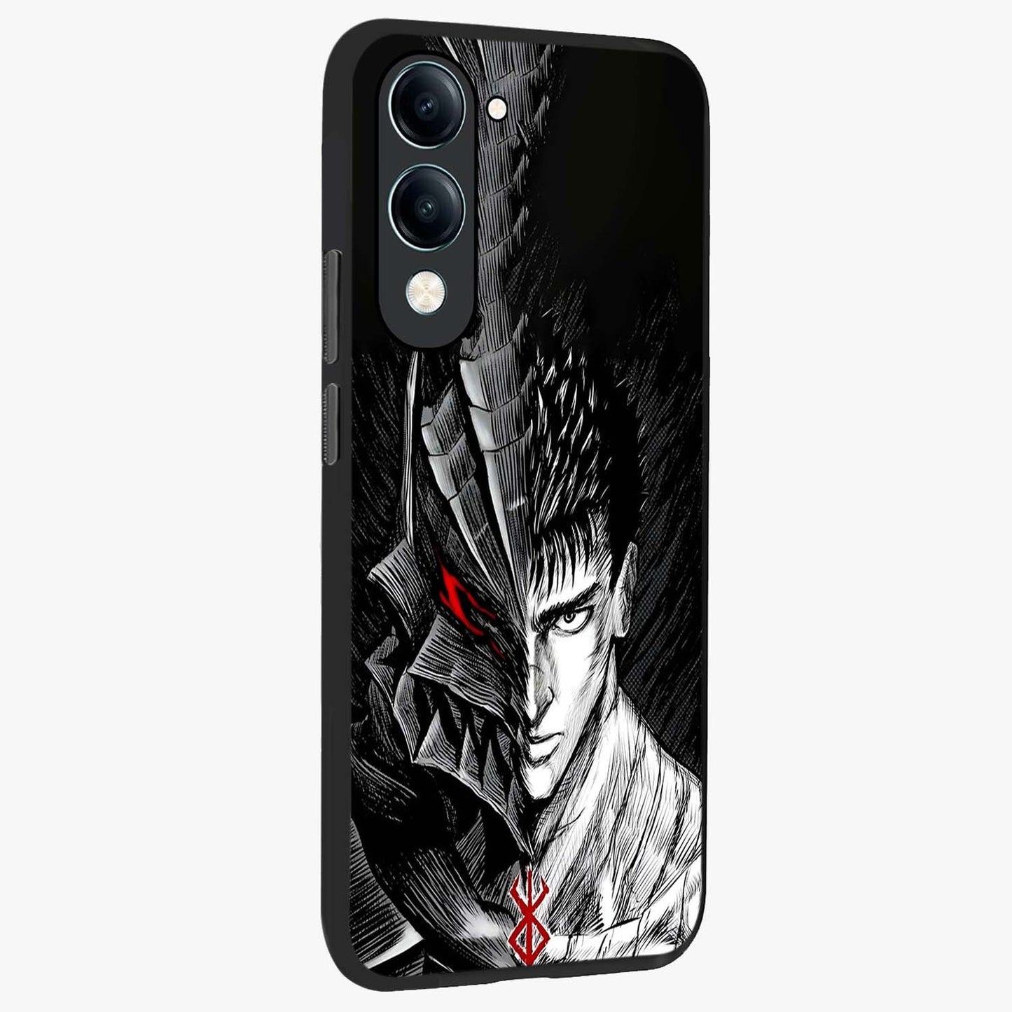 Berserker Blood Oath Glass Case upright view showcasing intense warrior aesthetic with dramatic artistic style.