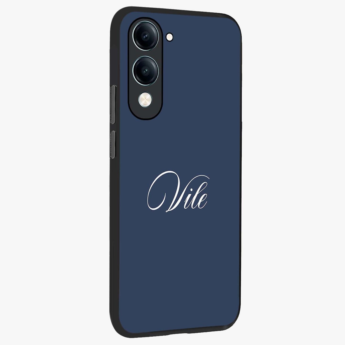 Blue Vintage Floral Pattern Glass Case displayed in angled mockup highlighting classic blue floral pattern and retro aesthetic design.