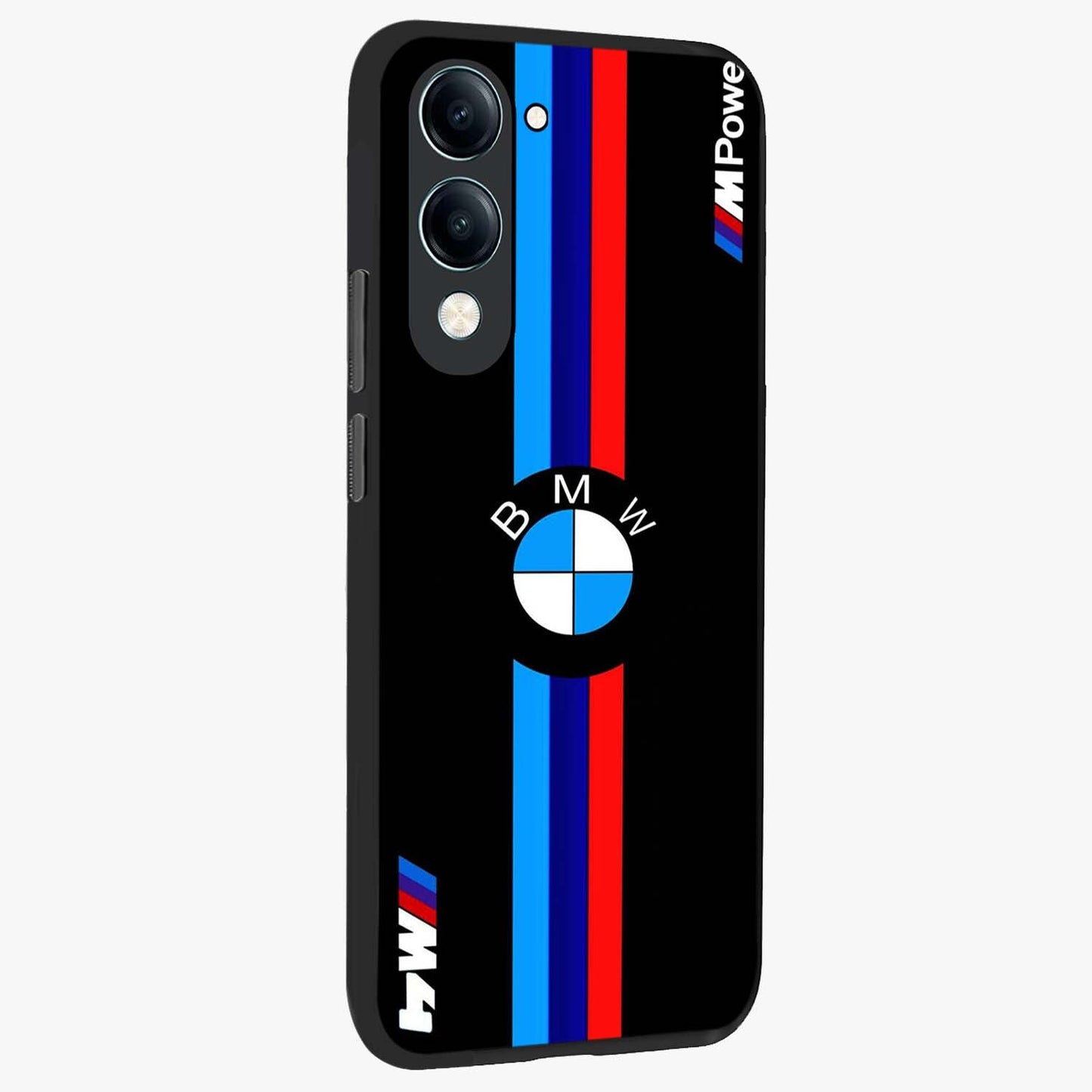 Turbo BMW Beast Glass Case upright view showcasing powerful car artwork with modern motorsport theme.