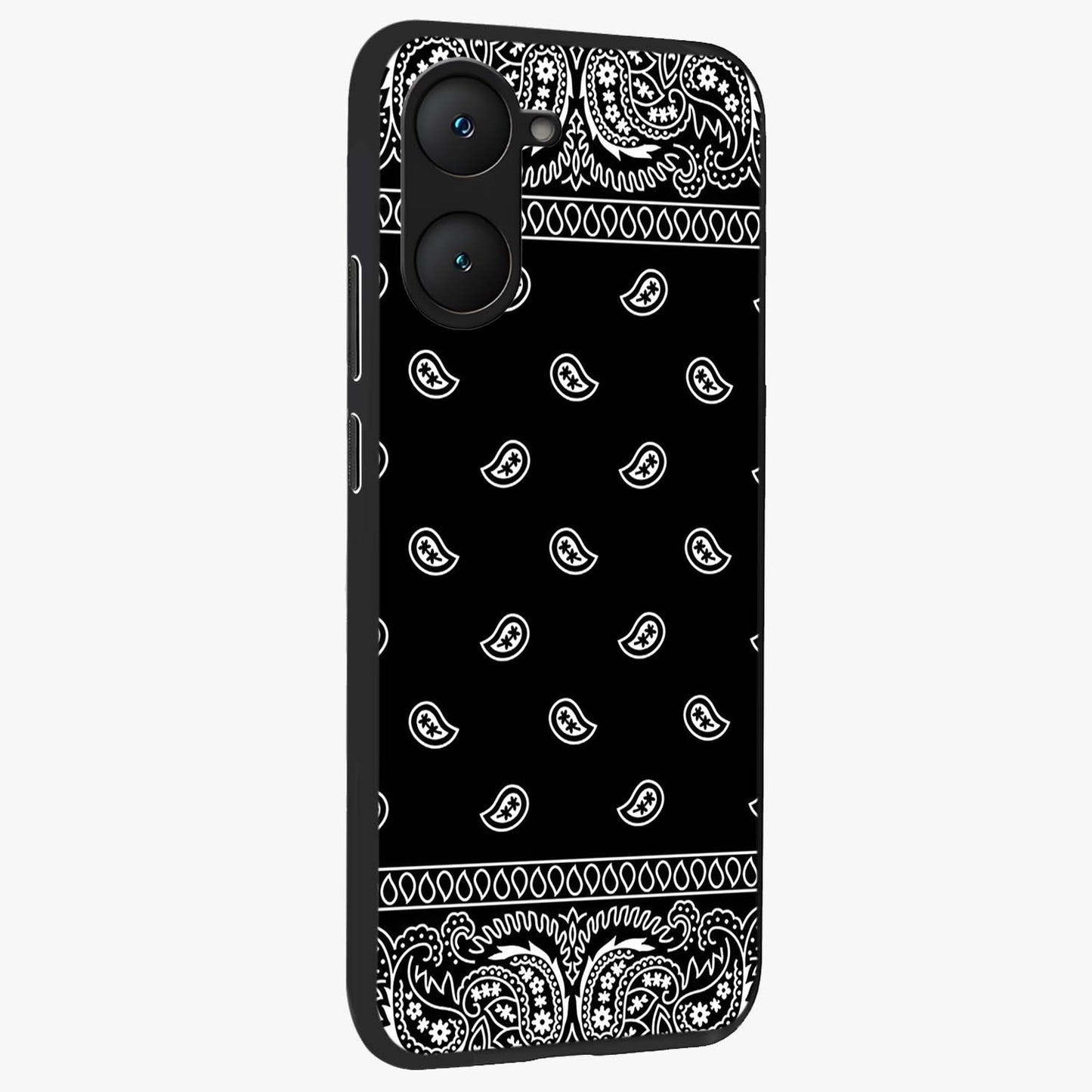 Retro Rebel Threads Glass Case upright view showcasing stylish vintage artwork with bold retro theme.